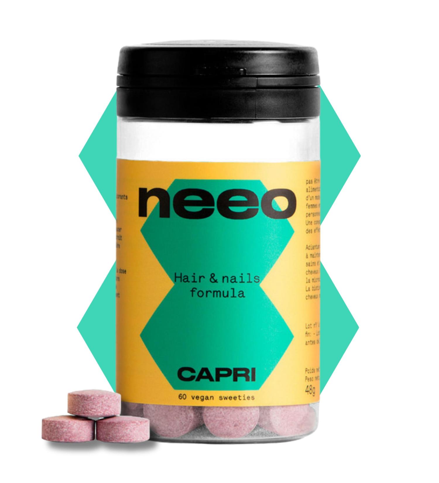 NEEO | Hair Growth Gummies | Powerful Natural Complex | Pure D-Biotin | Blueberry Venus Hair + Vitamin B6 | 60 Ultra-Dosed Hair Gummies | Lab Tested | Vegan Sugar Free Cherry Flavor - Buy Online on GoSupps.com