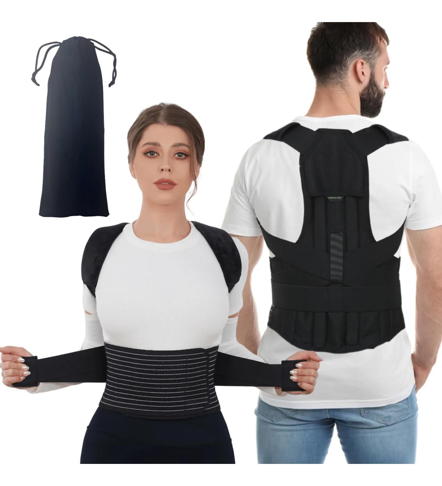 Upgraded Posture Corrector Back Brace for Women & Men - Adjustable Pain Relief for Waist Back & Shoulders - Improve Posture (M - Buy Online on GoSupps.com
