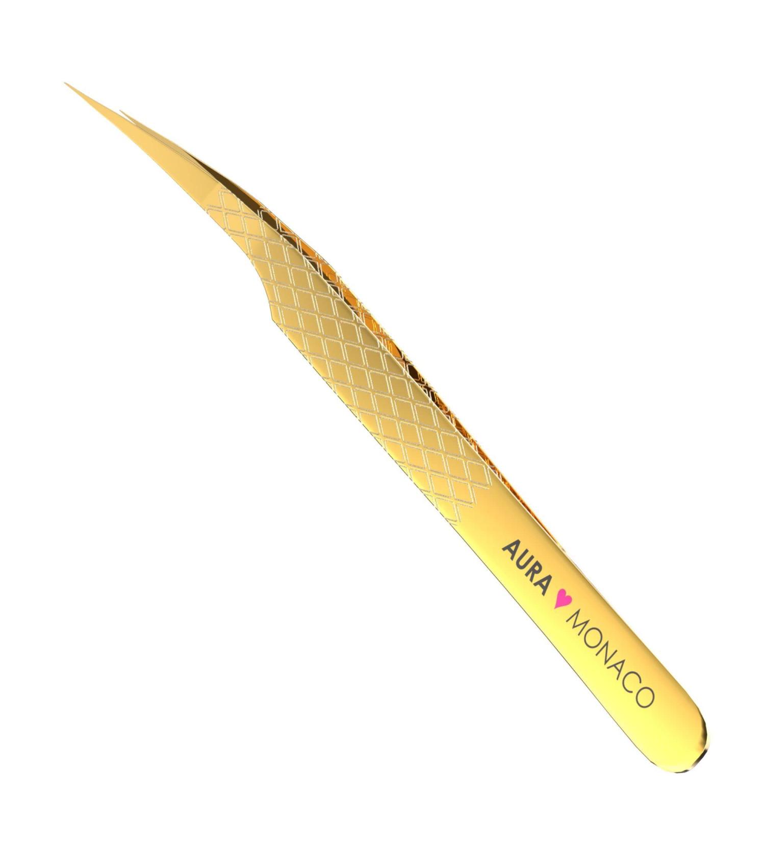 AURA Monaco Eyelash Tweezers BAE Premium Professional Eyelashes Straight Tip Precise Lashes Eyelash Extension Volume Extension