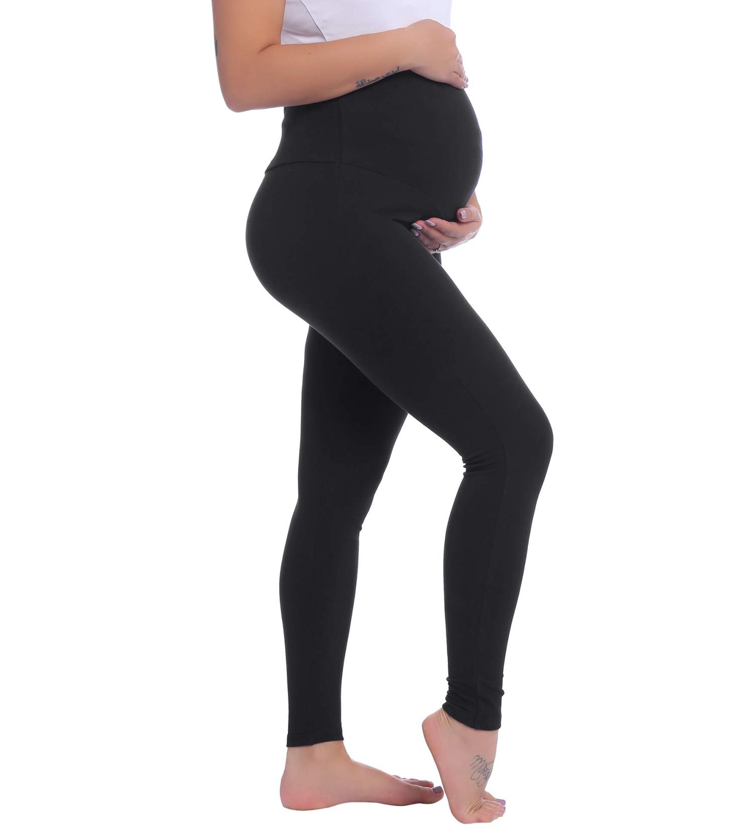 Amorbella Maternity Leggings - Over Bump Cotton Yoga Pajama Pants (Black, Size L) - Buy Online on GoSupps.com