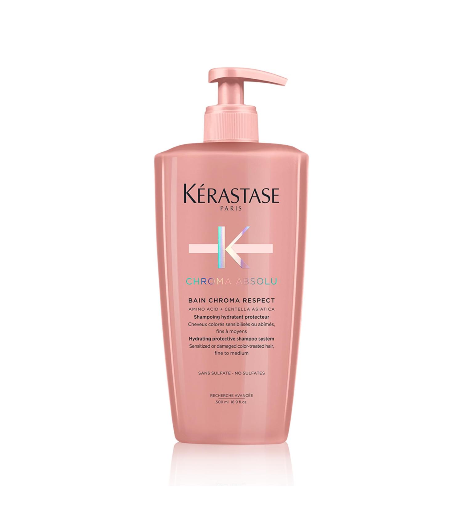 K RASTASE Chroma Absolu - Gentle Protective Moisturizing Shampoo - For Sensitized or Damaged Fine to Medium Colored Hair - Bain Chroma Respect - 500 ml - Buy Online on GoSupps.com