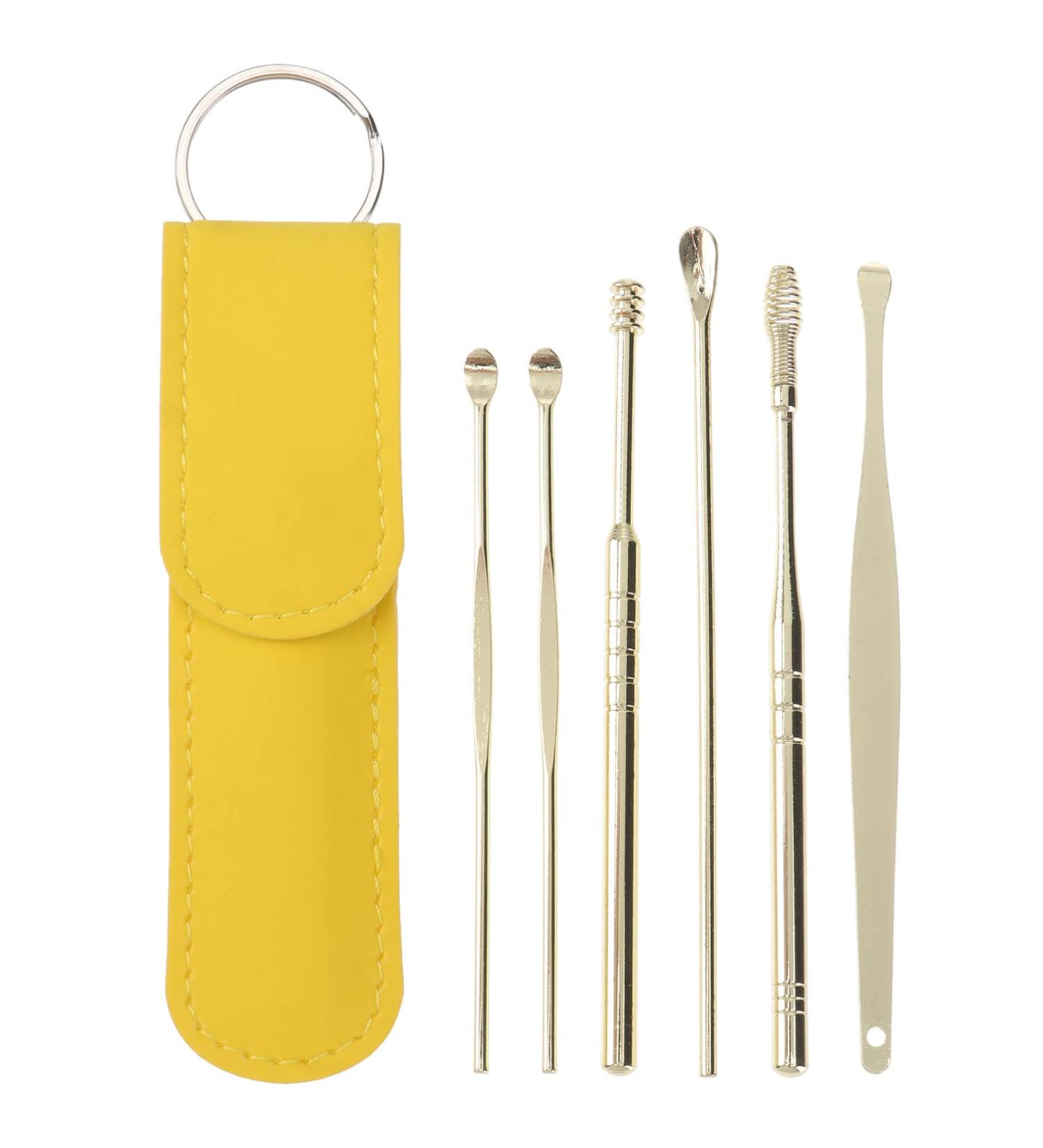 Ear Wax Removal Tool Set with Silicone Ear Plugs - Golden 11.5X2.7X1cm - Buy Online on GoSupps.com