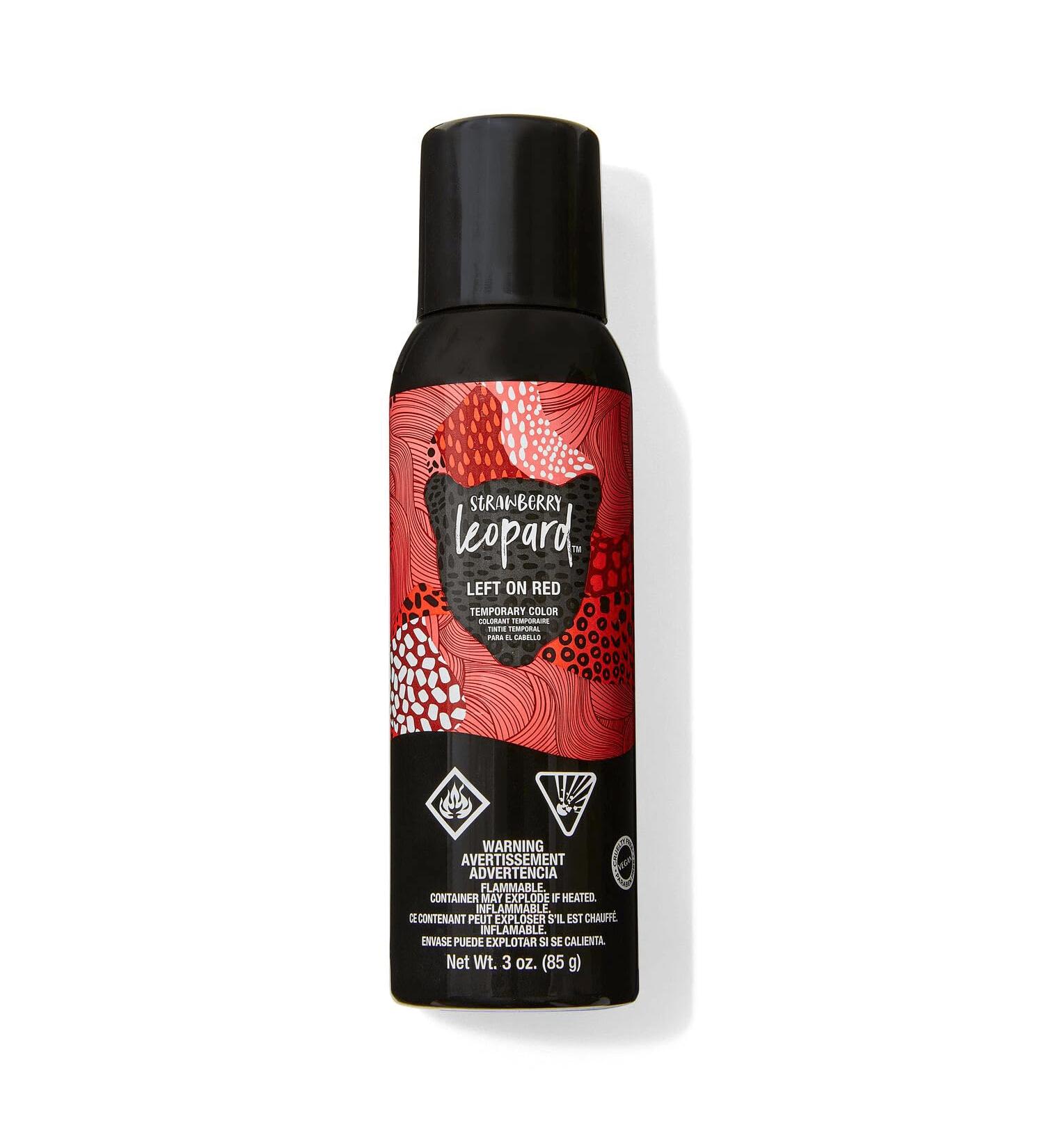 Left On Red Temporary Hair Color Spray Commitment-Free Removes in 1-2 Washes 10 Color Options Vegan Cruelty Free Paraben Free 3 Oz - Buy Online on GoSupps.com