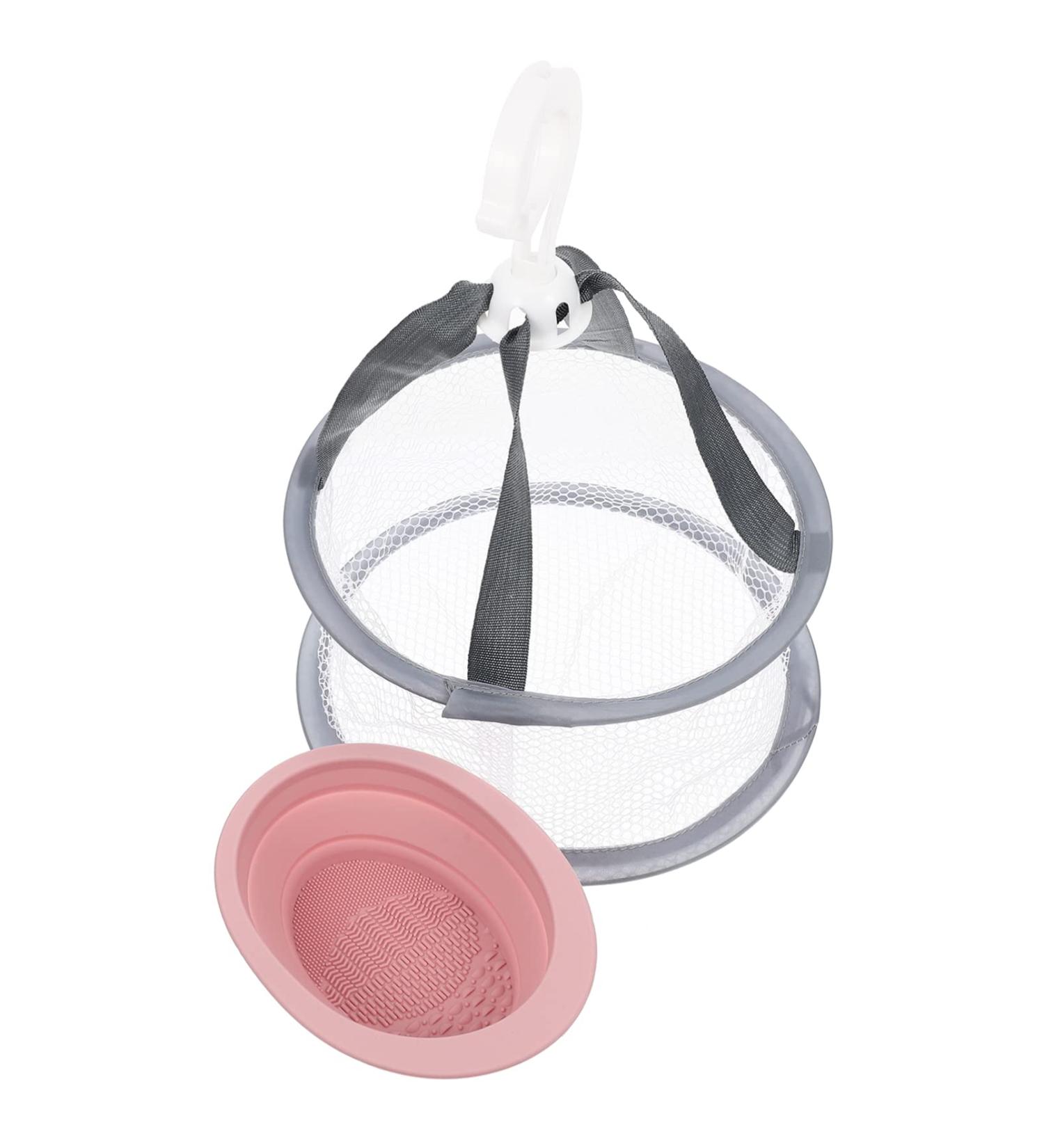 IWOWHERO 1 Set Makeup Brush Cleaning Hanging Drying Net Dryer Cleaner Hanging Drying Rack Face Tool Laundry Drying Rack Collapsible Cleaning Tools Bristles Powder Puff Silicone - Buy Online on GoSupps.com