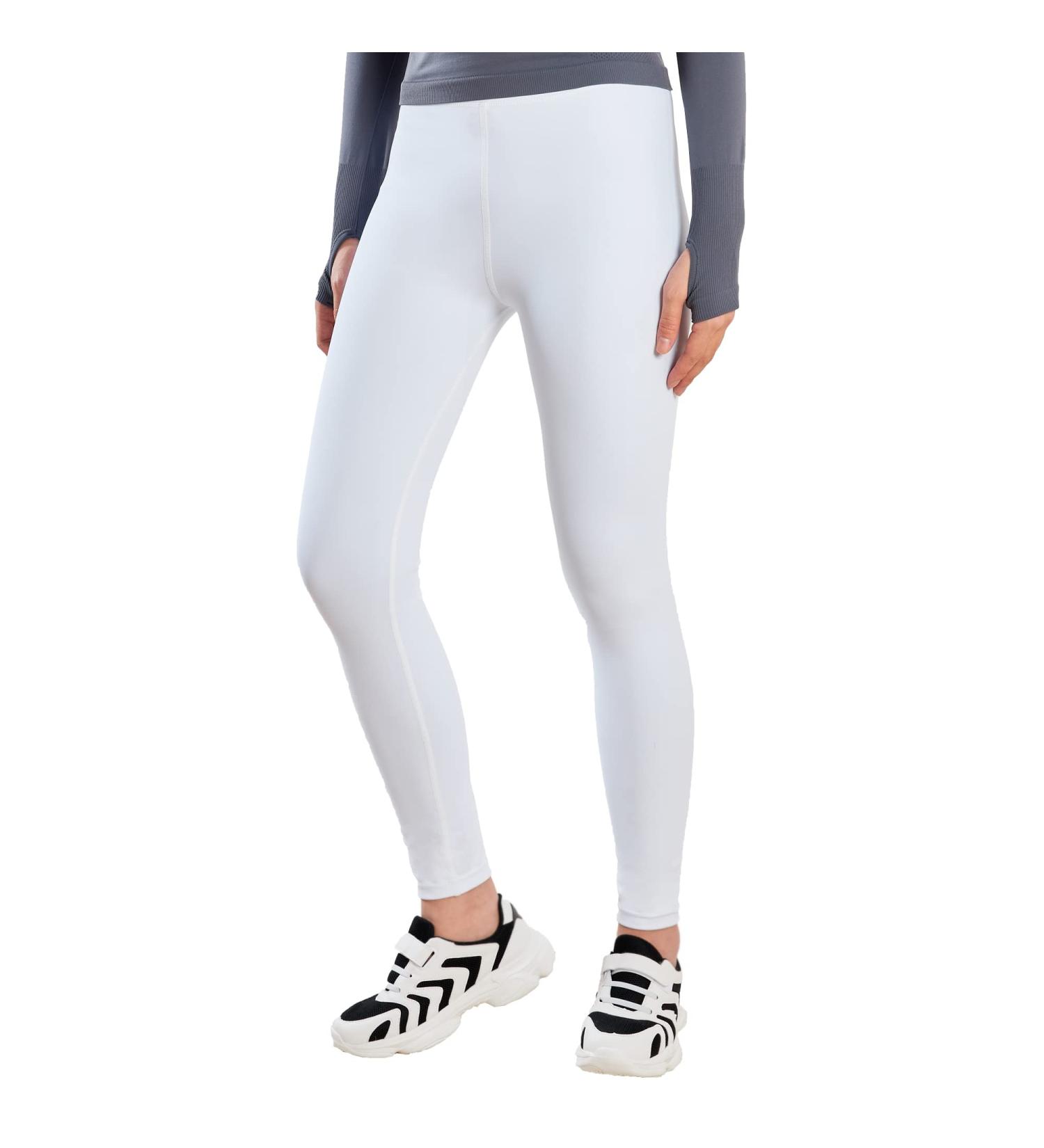 Kiderence Youth Girls White Athletic Capri Leggings - Size 11-13 Years | Dance, Running, Yoga Shorts - Buy Online on GoSupps.com