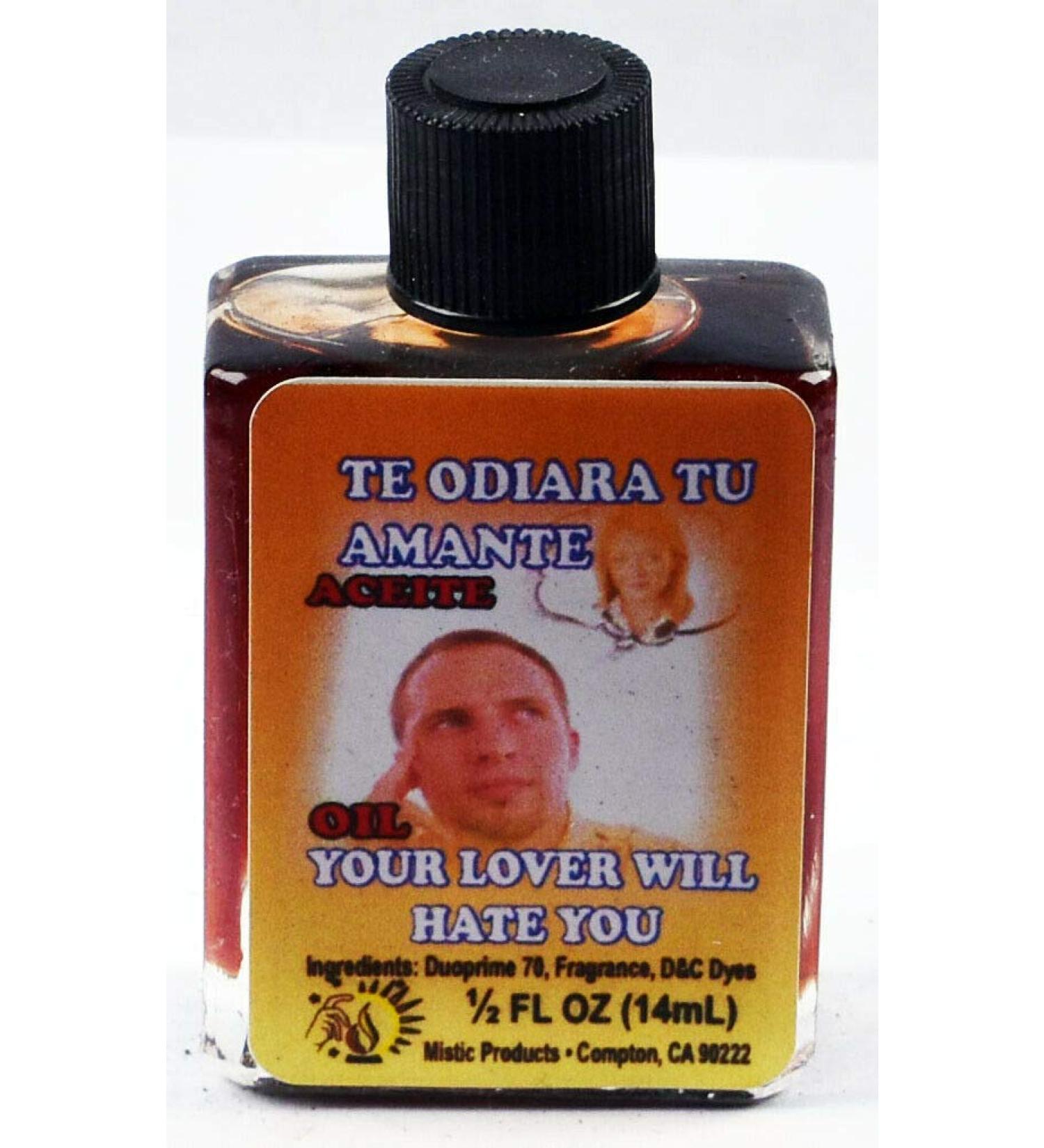 1 PIECE BRYBRADAN YOUR LOVER WILL HATE YOU OIL/TE ODIARA TU AMANTE ACEITE 1/2 FL OZ 14.7ML YOUR LOVE HATE U 1 Count (Pack of 1)