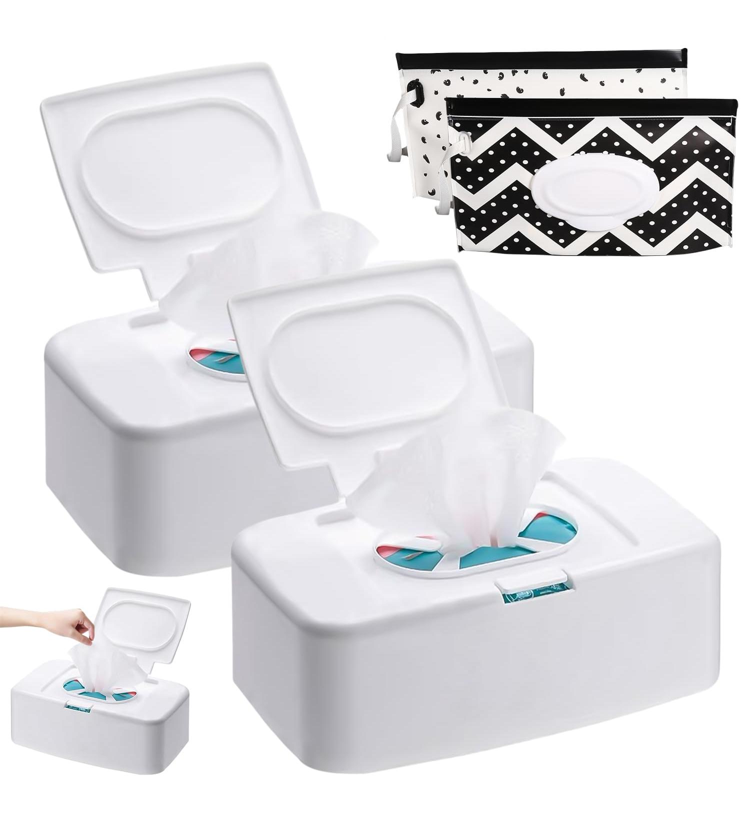 Nizirioo Baby Wet Wipes Box - 2 Pack | Stylish Wet Wipes & Napkin Holder for Home & Office - Buy Online on GoSupps.com