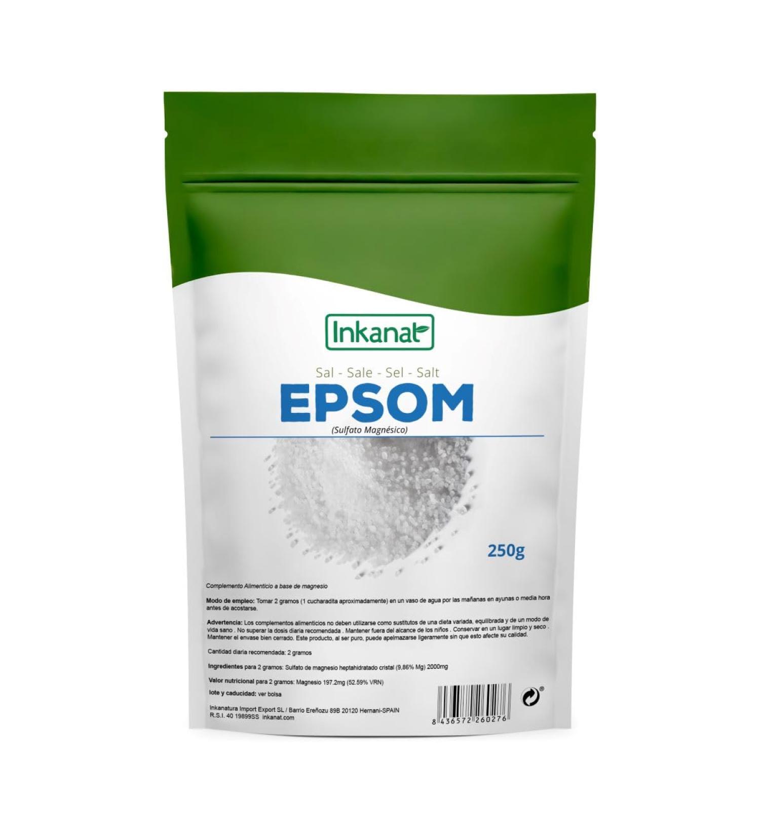 Sel d'Epsom - sulfate de magn sium 250g Inkanat