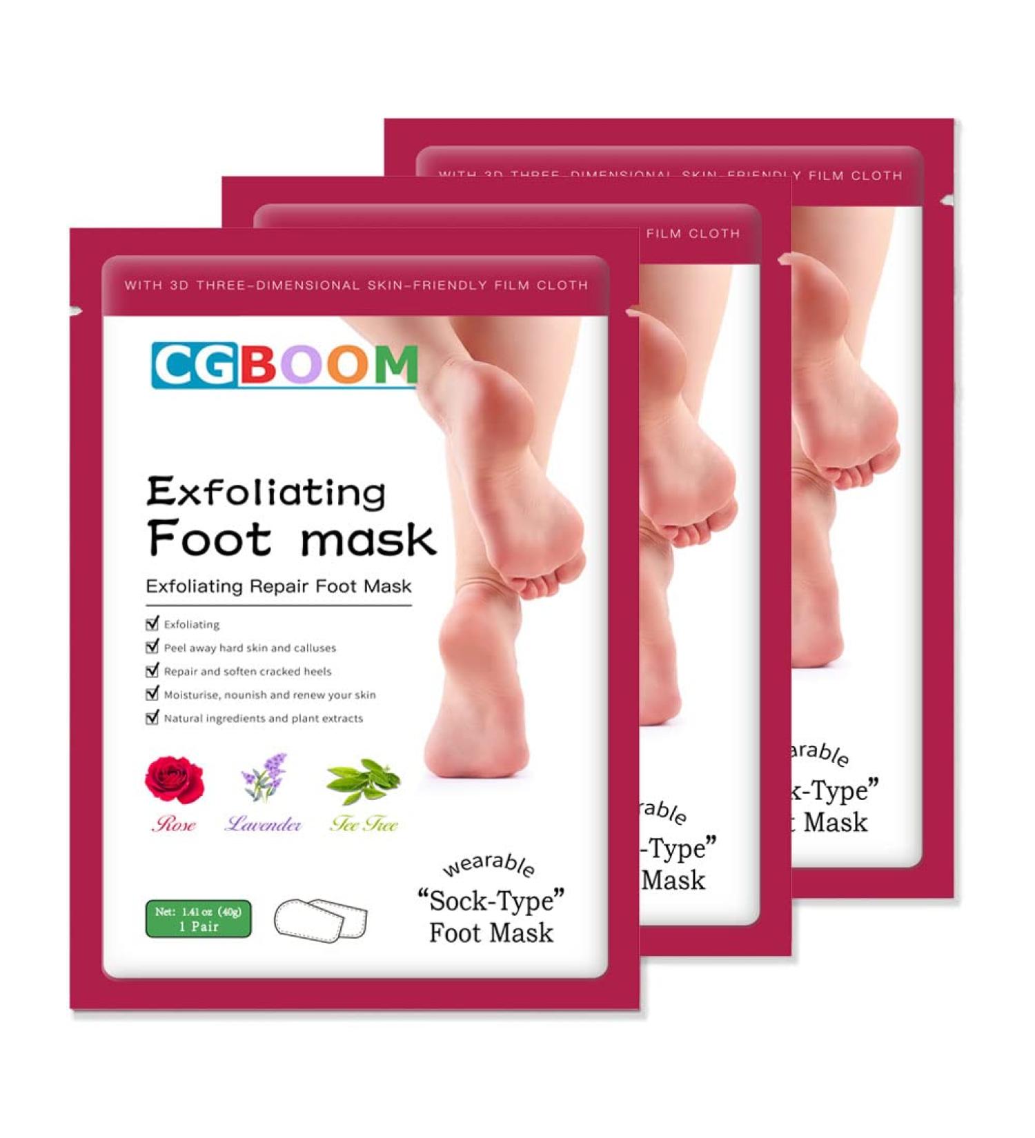 3-Pack Foot Peel Mask - Exfoliating Socks for Baby Soft Feet Remove Dead Skin & Cornea - Anti-Aging Foot Care for Men & Women - Buy Online on GoSupps.com