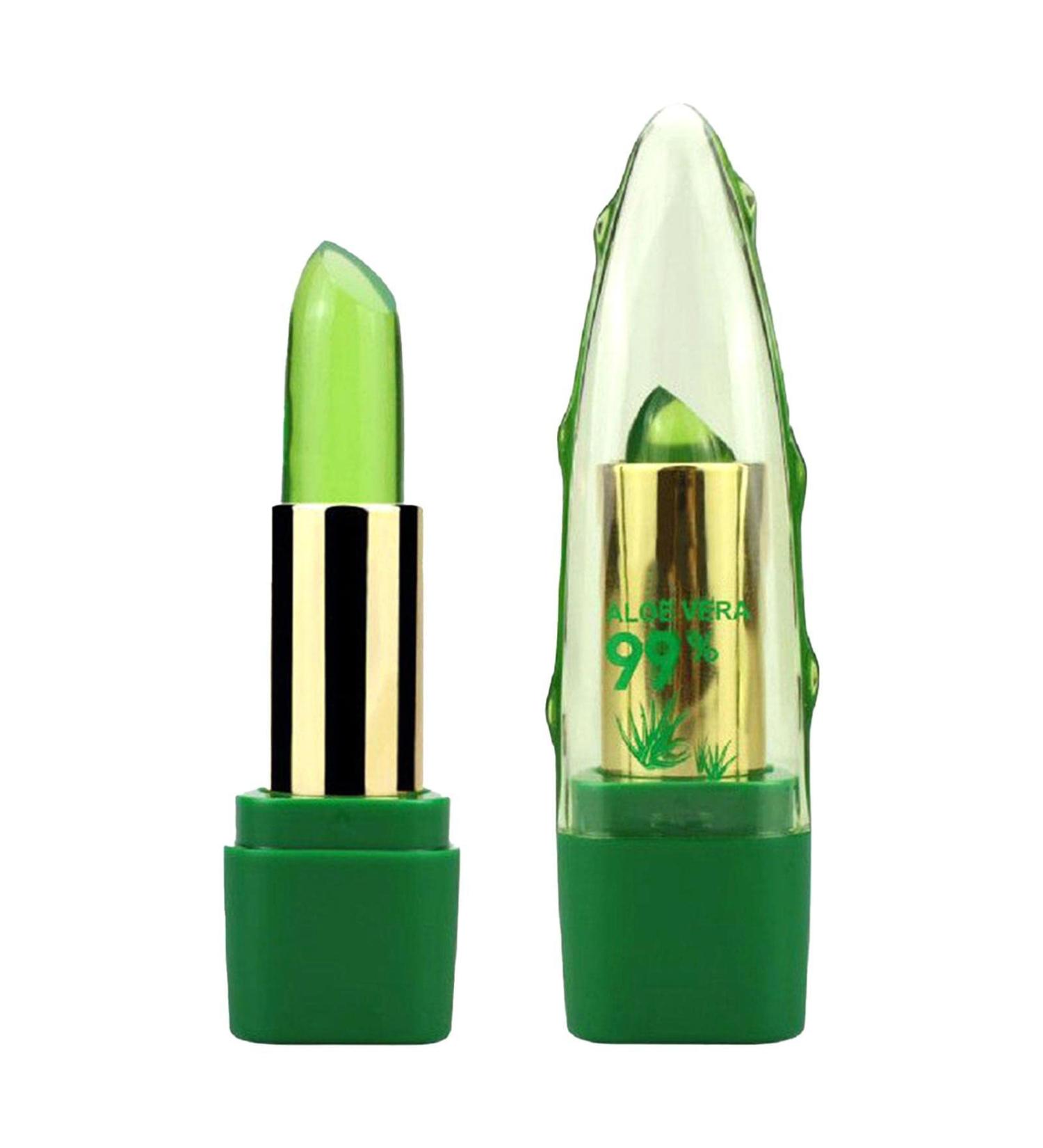 Aloe Magic Lipstick Temperature Color Changing Lipstick Long Lasting Lip Balm Nutritious Soothing Lip Balm Green Magic PH Color Changing Jelly Lipstick - Buy Online on GoSupps.com