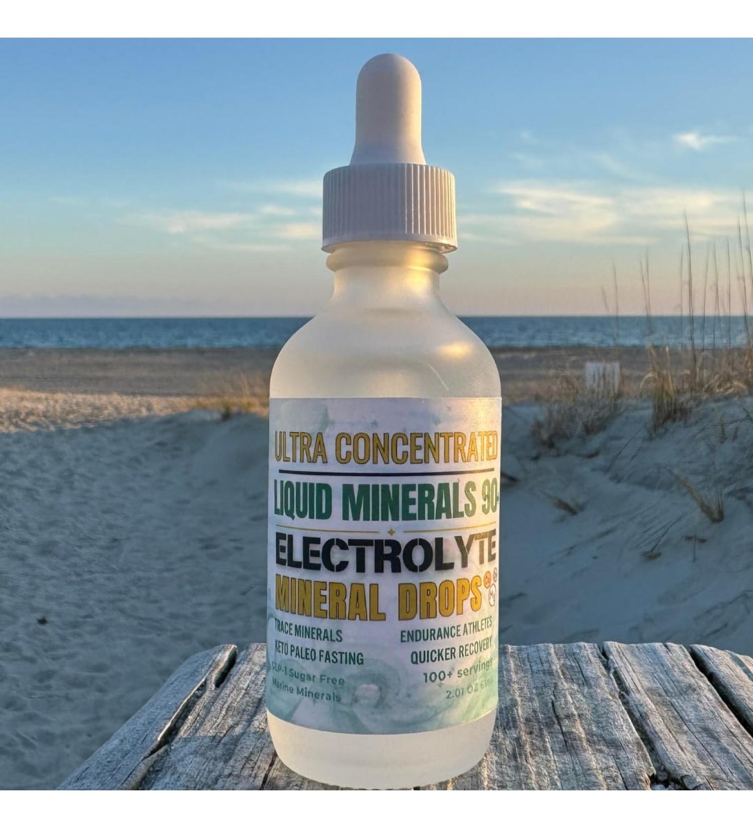 Baja Liquid Electrolytes | Ultra-Concentrated Drops (2 oz) -Natural Organic Non GMO | 100 Servings- Keto Vegan Paleo GLP 1- BAHA Minerals w- Magnesium Potassium (2oz Glass Dropper) - Buy Online on GoSupps.com