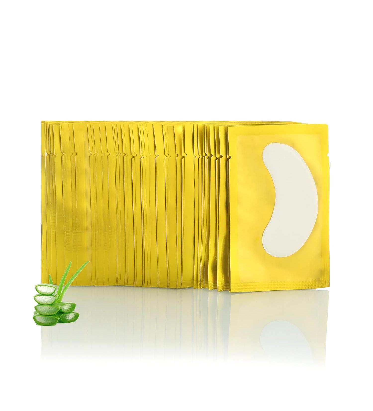 Voncasen 100 Pairs Set Under Eye Pads for Eyelash Extensions - Comfy and Cool Gel Patches - Gold Eye Mask Beauty Tool - Buy Online on GoSupps.com