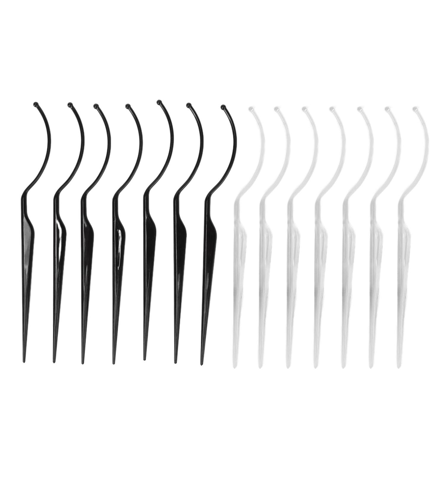 14Pcs False Eyelashes Display Stick Set - Eyelash Applicator & Extension Support Tools for Grafting Effect - Ideal for Eyelash Salons (Black & Clear - Buy Online on GoSupps.com