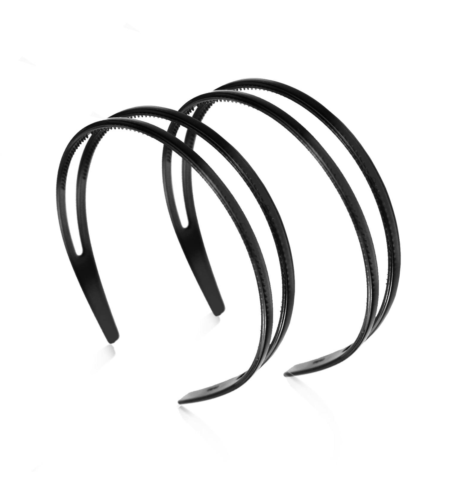 REDANHA Black Plastic Headband with Double Row Teeth Comb - Chic Non-Slip Hair Accessory for Women and Girls - Daily Dating Decorations - 2 Pieces - Buy Online on GoSupps.com