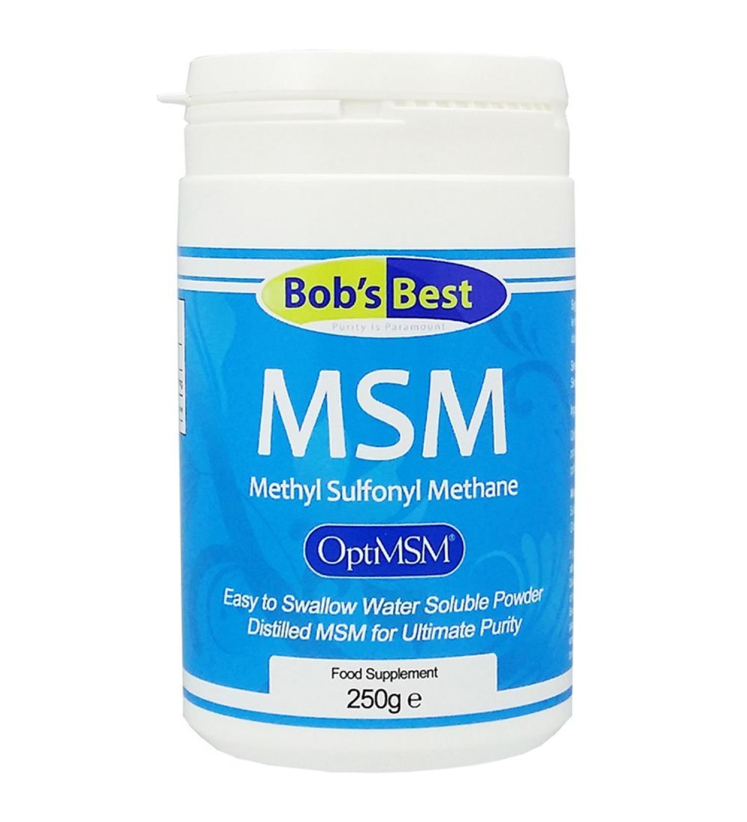 MSM Powder Ultra Pure OptiMSM Sulphur Supplement for Joints Skin Hair & Nails - 250 Grams