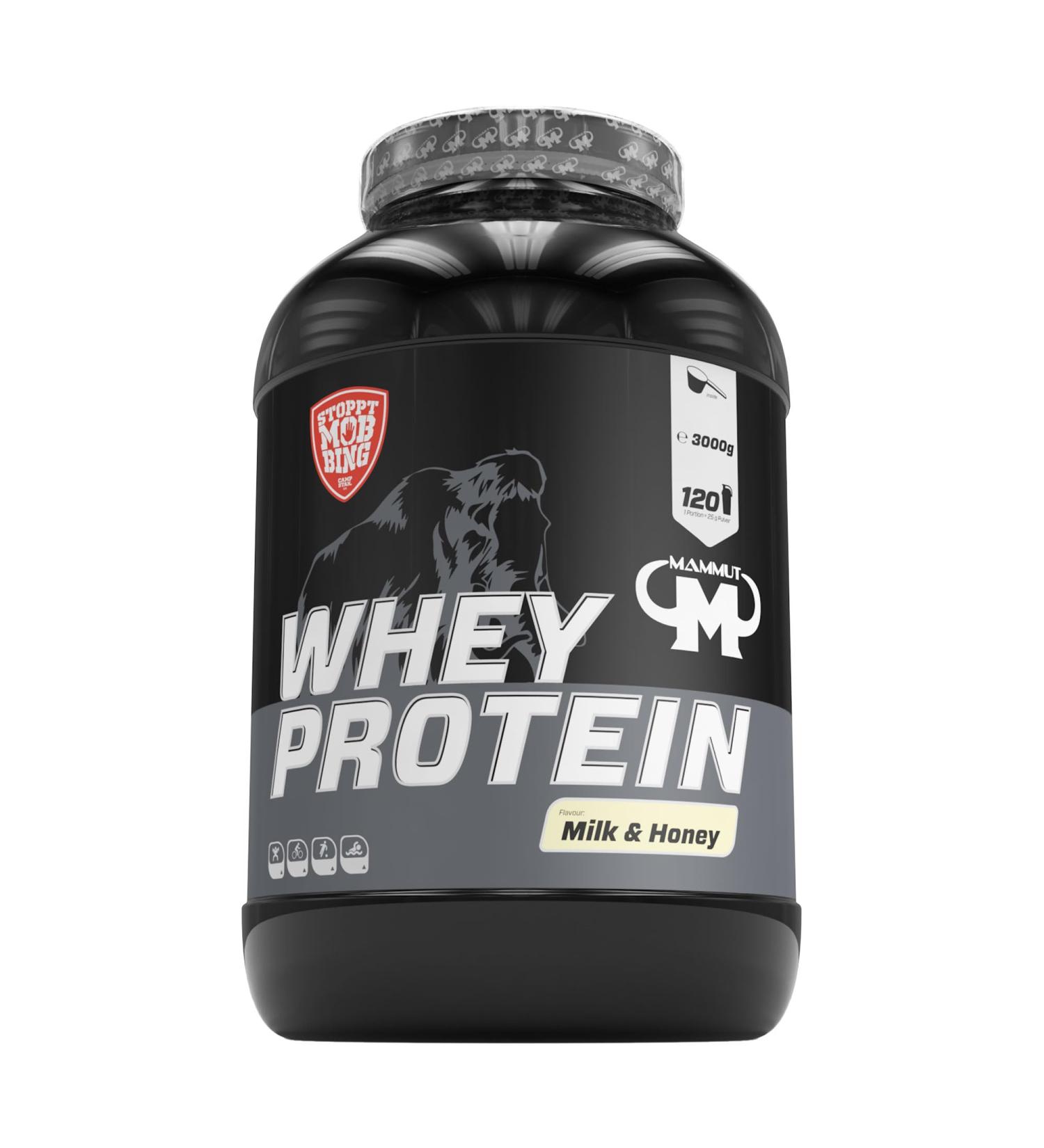 Mammut Nutrition Whey Protein 3kg - Milk & Honey Flavor | High-Quality Protein Shake for Muscle Growth & Recovery - Buy Online on GoSupps.com