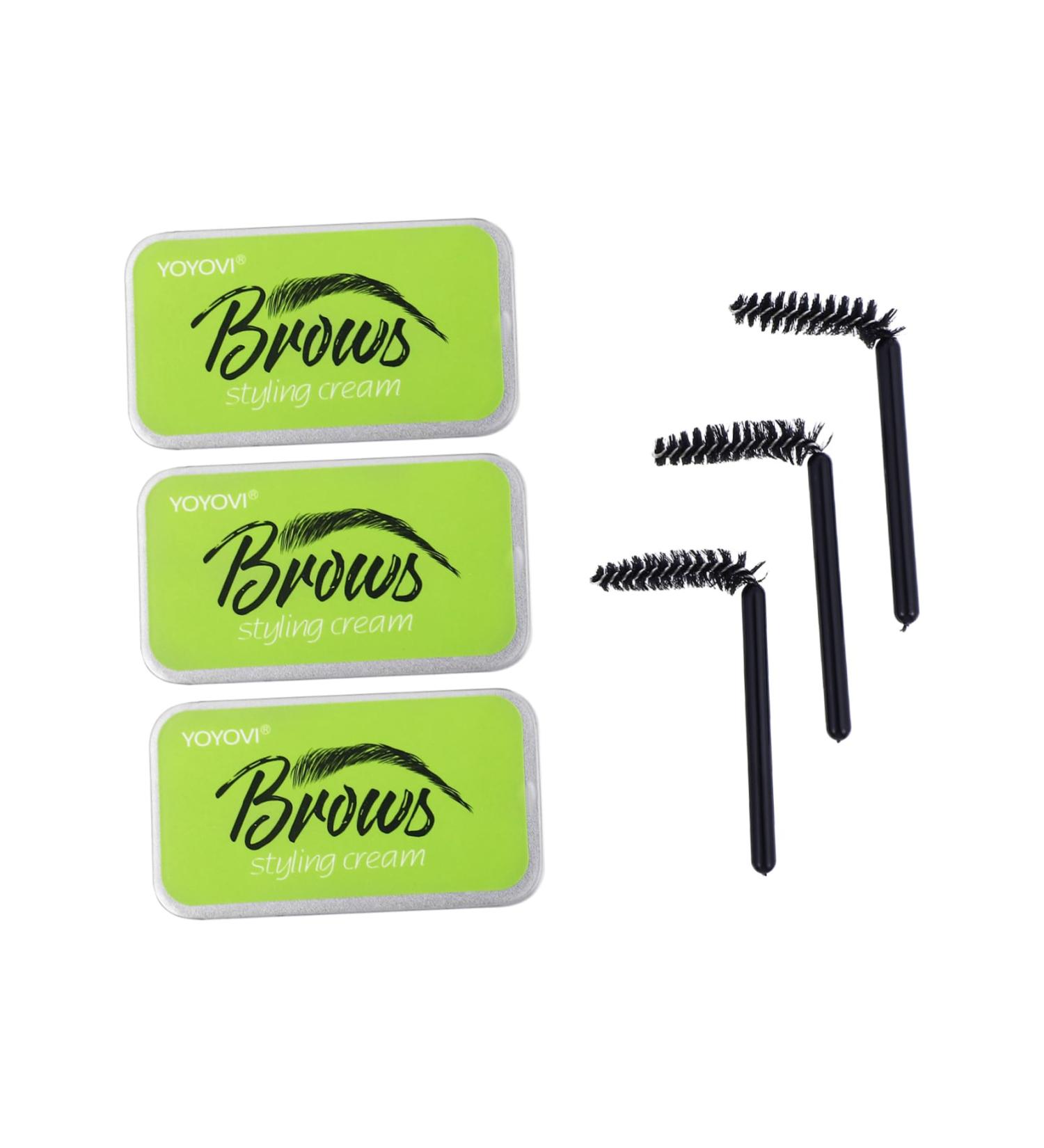 Beatifufu 3 Sets Natural Mascara Brow Styling Soap Brows Kit Natural Tinted Brow Mascara Gel Texture - Buy Online on GoSupps.com