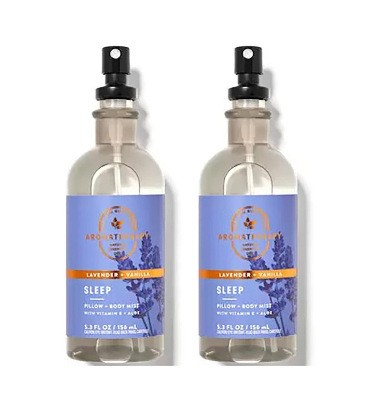 Bath & Body Works Aromatherapy Lavender Vanilla Stress Relief Pillow Mist 5.3 Fl Oz 2-Pack (Lavender Vanilla) Lavender Vanilla 5.3 Fl Oz (Pack of 2)