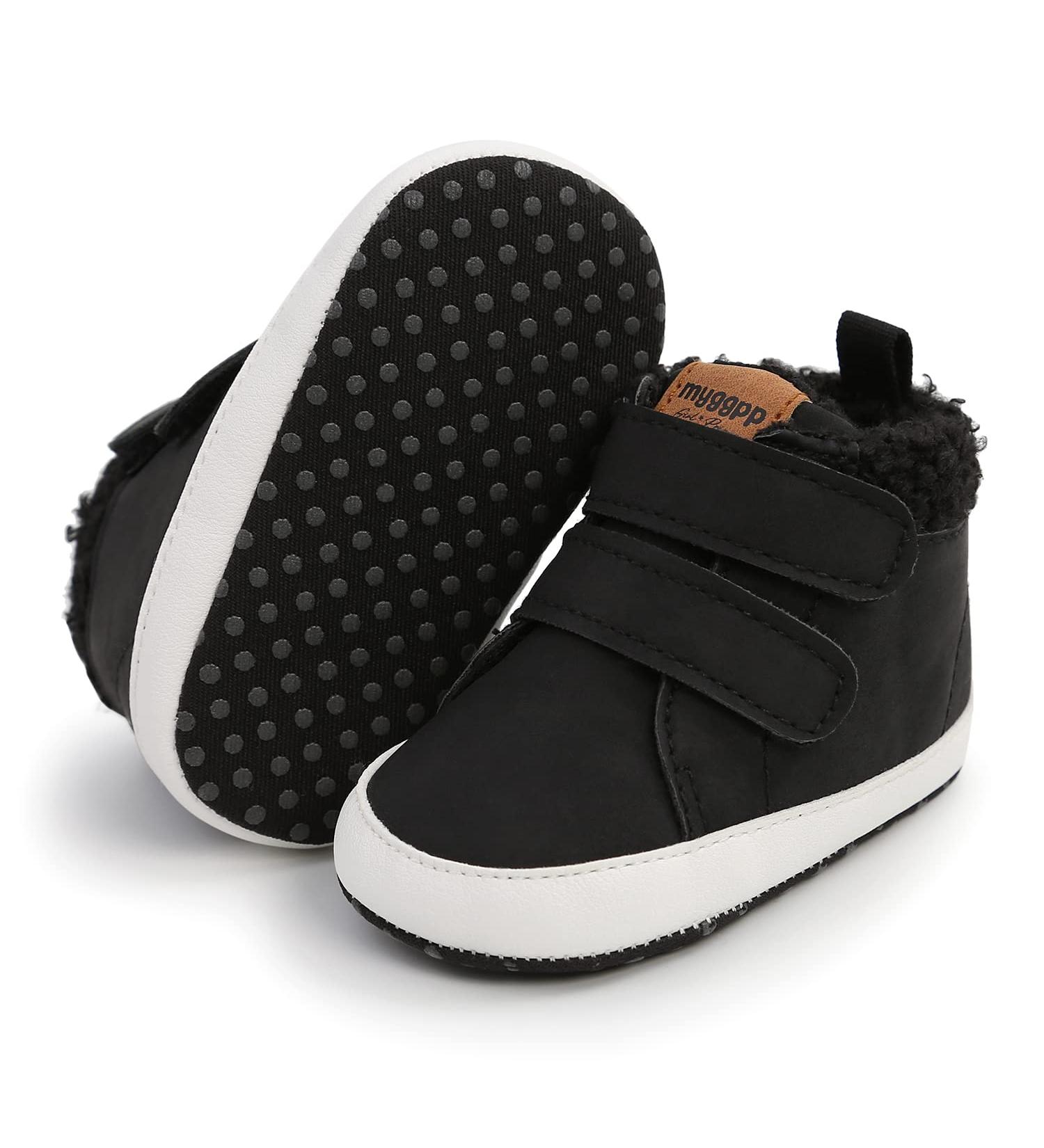 RVROVIC Baby Anti-Slip Soft Ankle Boots - Black (6-12 Months) - Buy Online on GoSupps.com