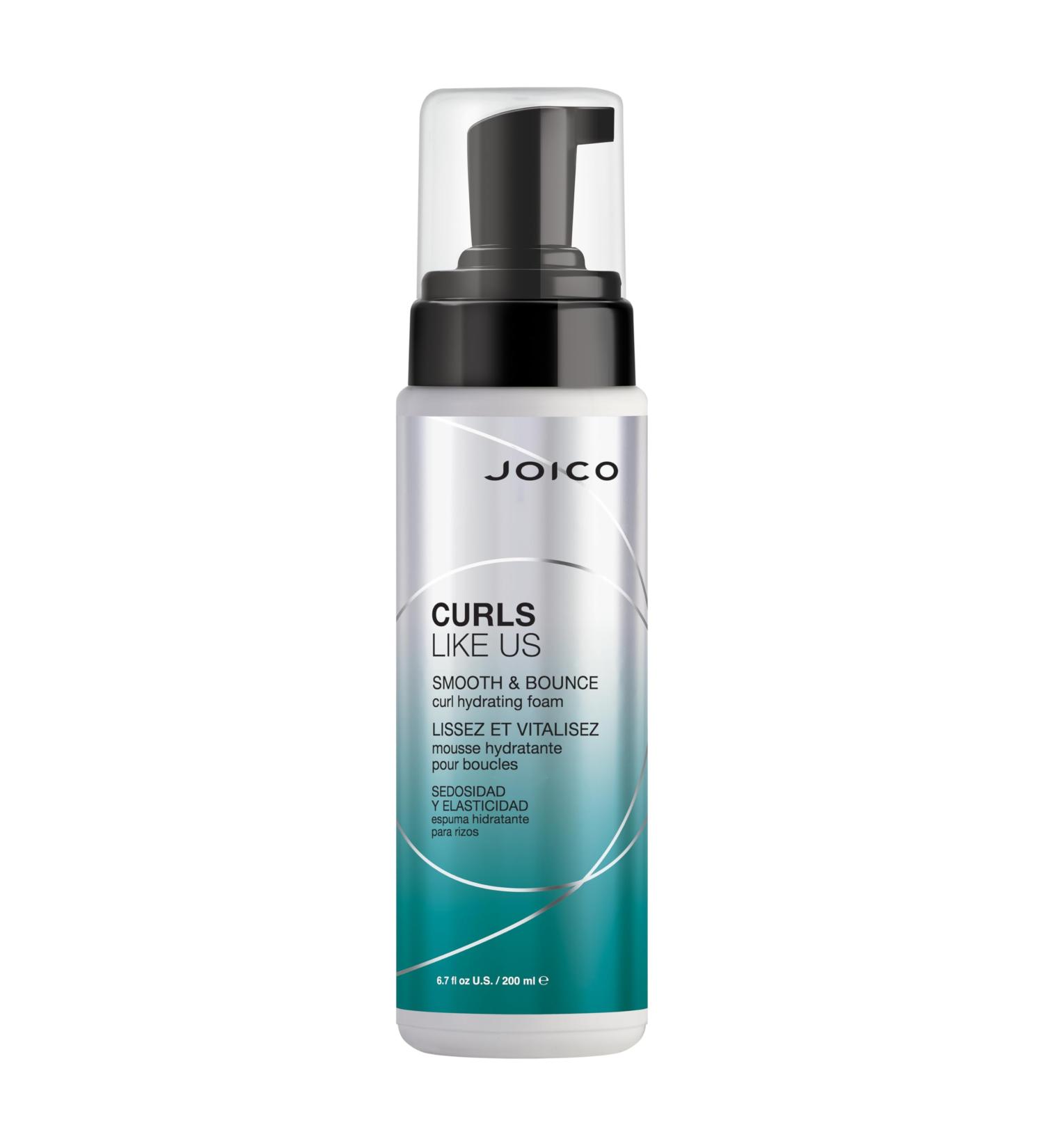 Joico Curls Like Us Smooth & Bounce Curl Hydrating Foam | For Curly Hair | Reduce Frizz | Enhance Curl Patterns | 72-Hour Humidity Protection | With Moringa Seed & Algae Oil | 6.7 Fl Oz - Buy Online on GoSupps.com