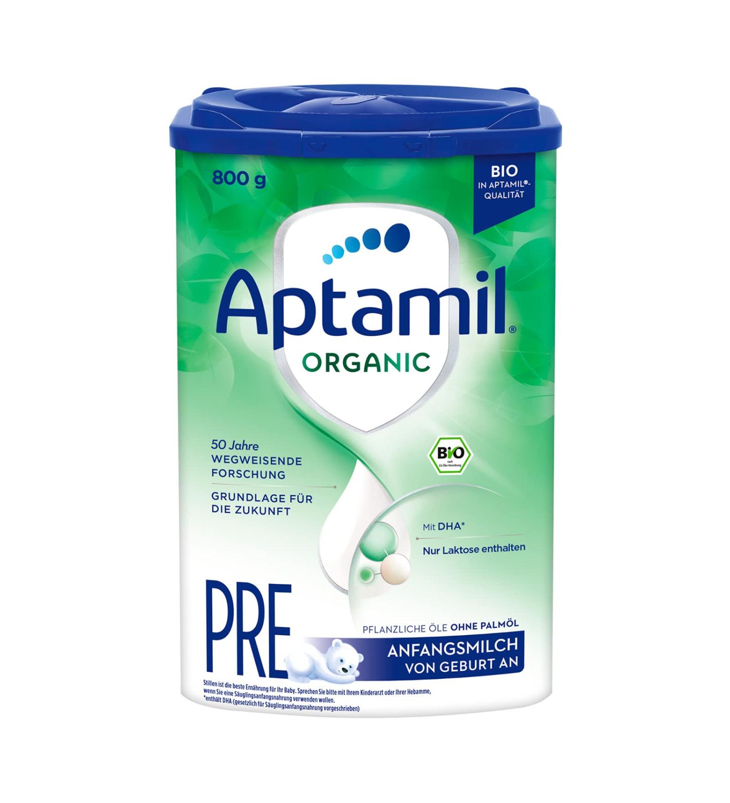 Aptamil Organic PRE Infant Milk Powder 800g | DHA Lactose Only Palm Oil Free | Baby Food from Birth - Buy Online on GoSupps.com