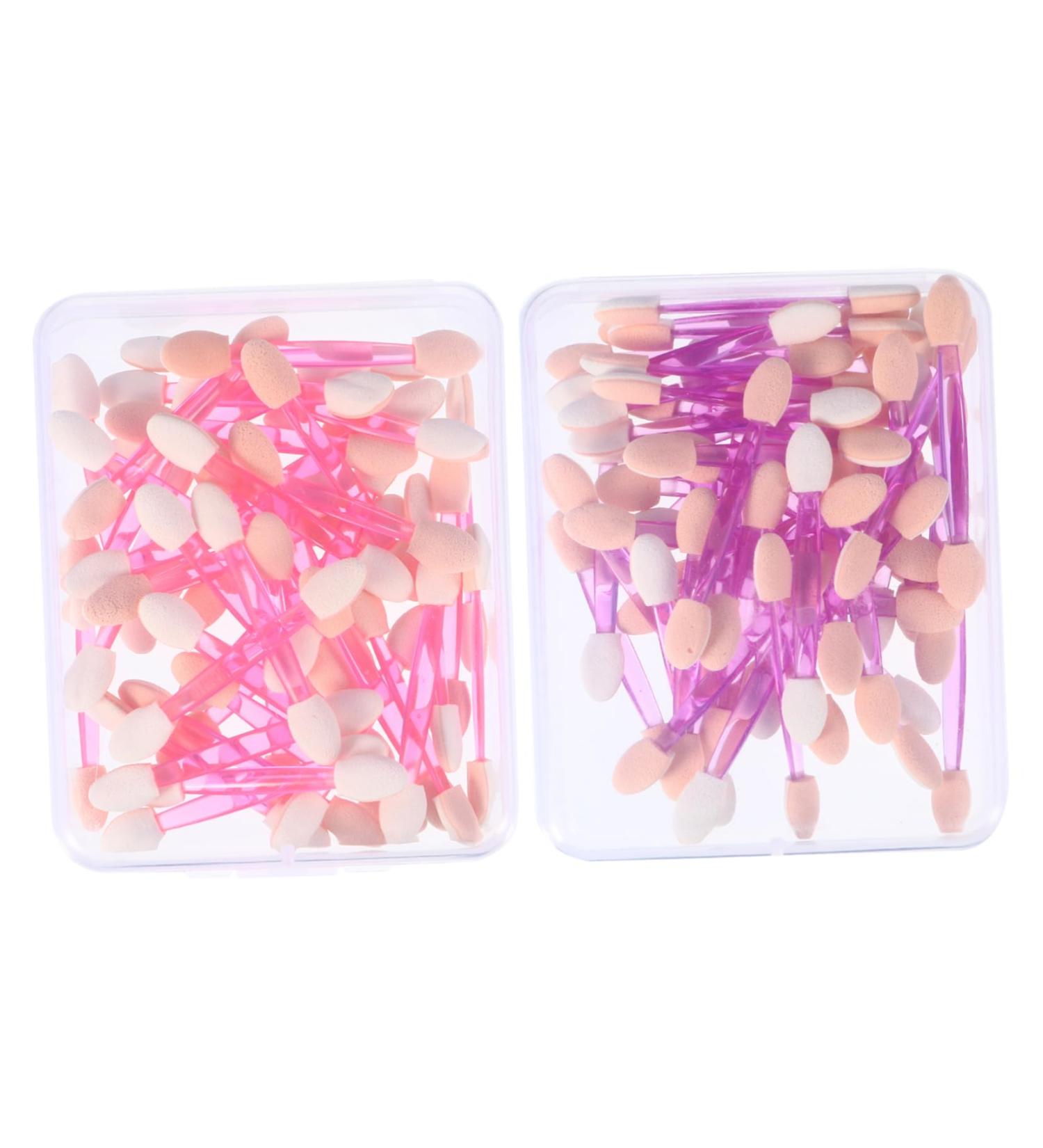Mikinona 100pcs Double Ended Eyeshadow Brush Everyday Makeup Brush Double-ended Eyedhadow Brush Plastic - Buy Online on GoSupps.com