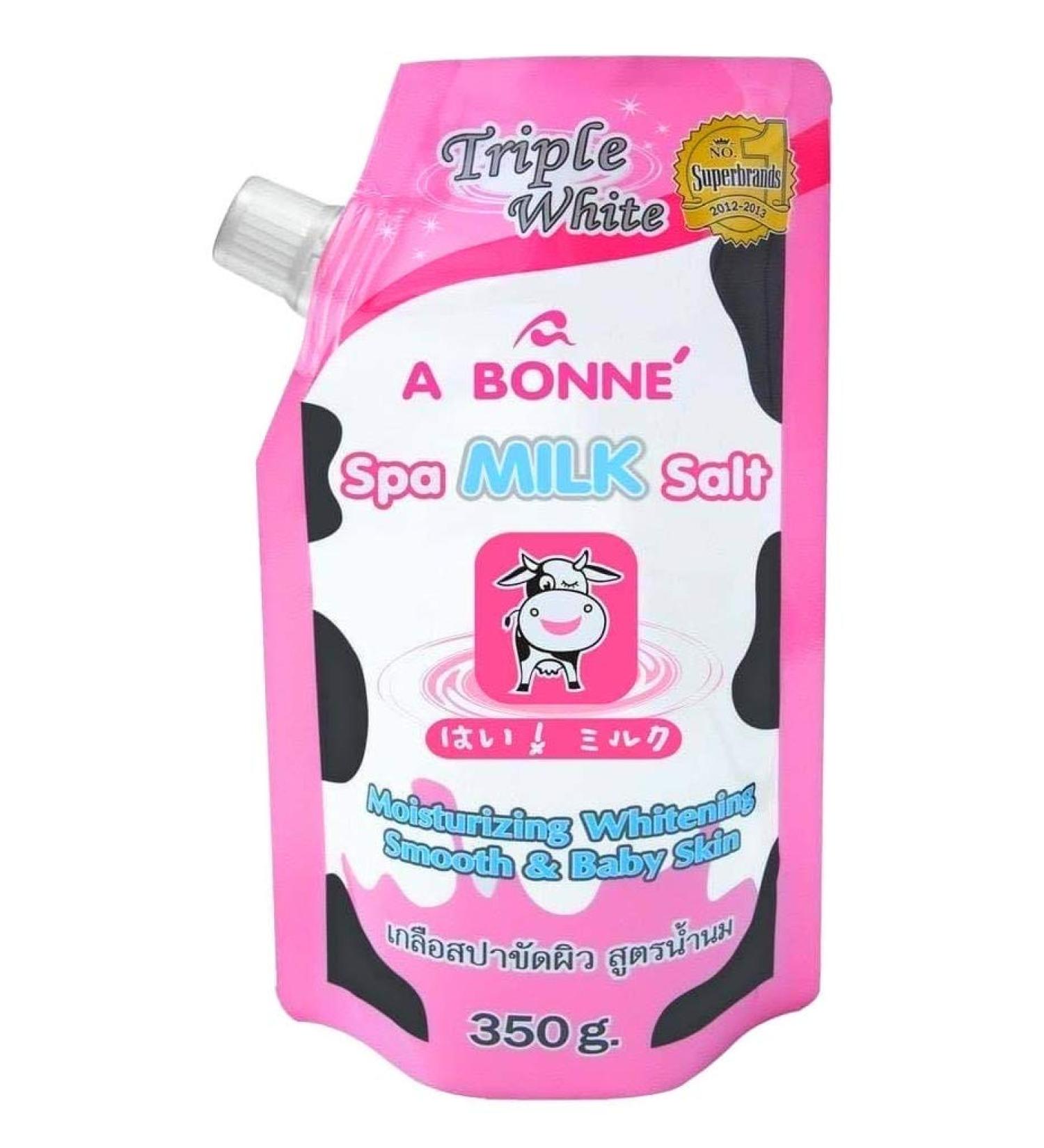 A Bonne Spa Milk Salt 350g - 12.34 Ounce (Pack of 1) | Exfoliating Body Scrub for Smooth Skin - Buy Online on GoSupps.com