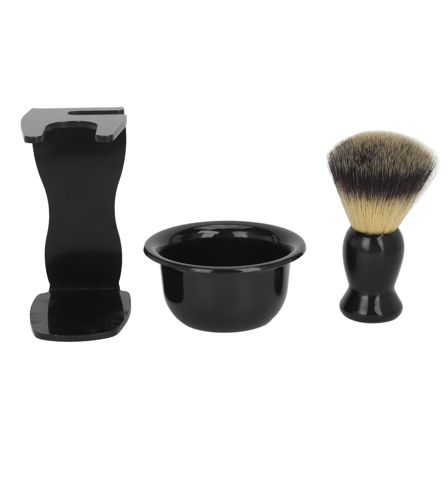 Beard Foam Brush Set for Men | Grooming Brush with Soap Dish & Stand | Nylon Beard Care Tools - Buy Online on GoSupps.com