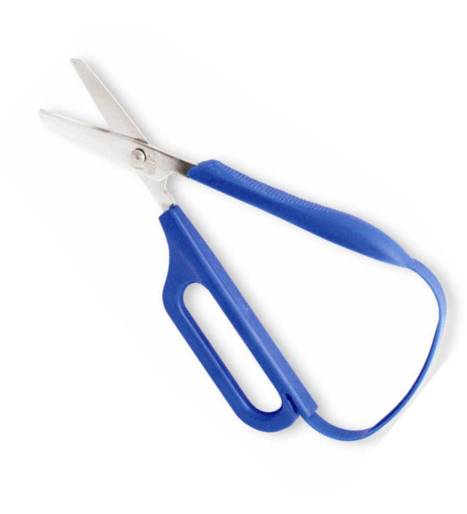 PETA Easi-Grip Long Loop Scissors Stainless Steel and Polymer Long Loop Handle Adaptive Self Opening Scissors Ergonomic Grip to Increase Stability Ideal for Anyone with Poor Hand Control Weak Grip and Joint Problems 45mm Rounded Blade - Buy Online on GoSupps.com