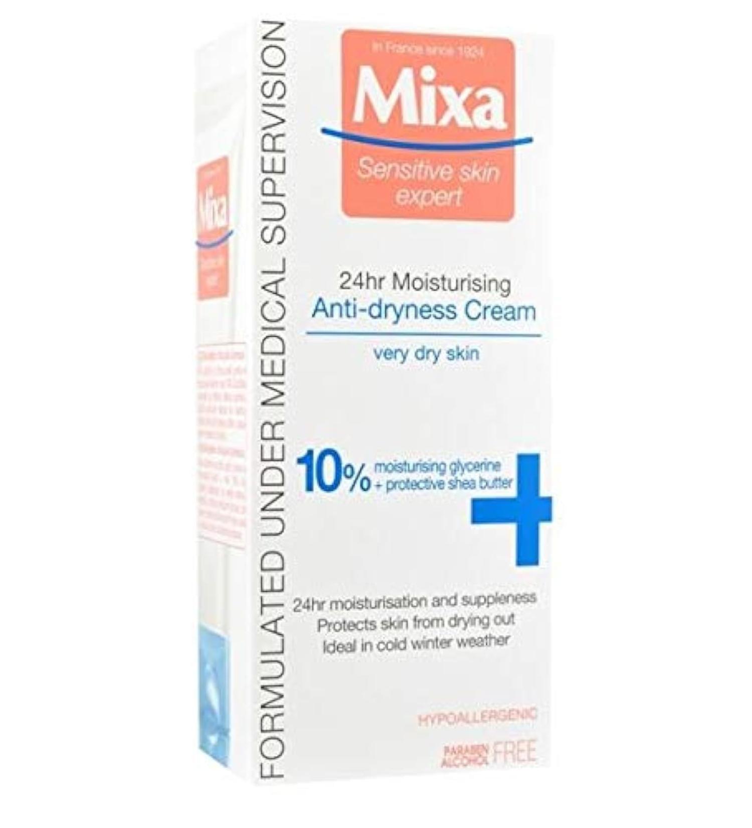 Mixa Anti Dryness Face Cream 24h 10% Glycerine Very Dry Skin 50ml France Sensitive Skin Expert Since 1924