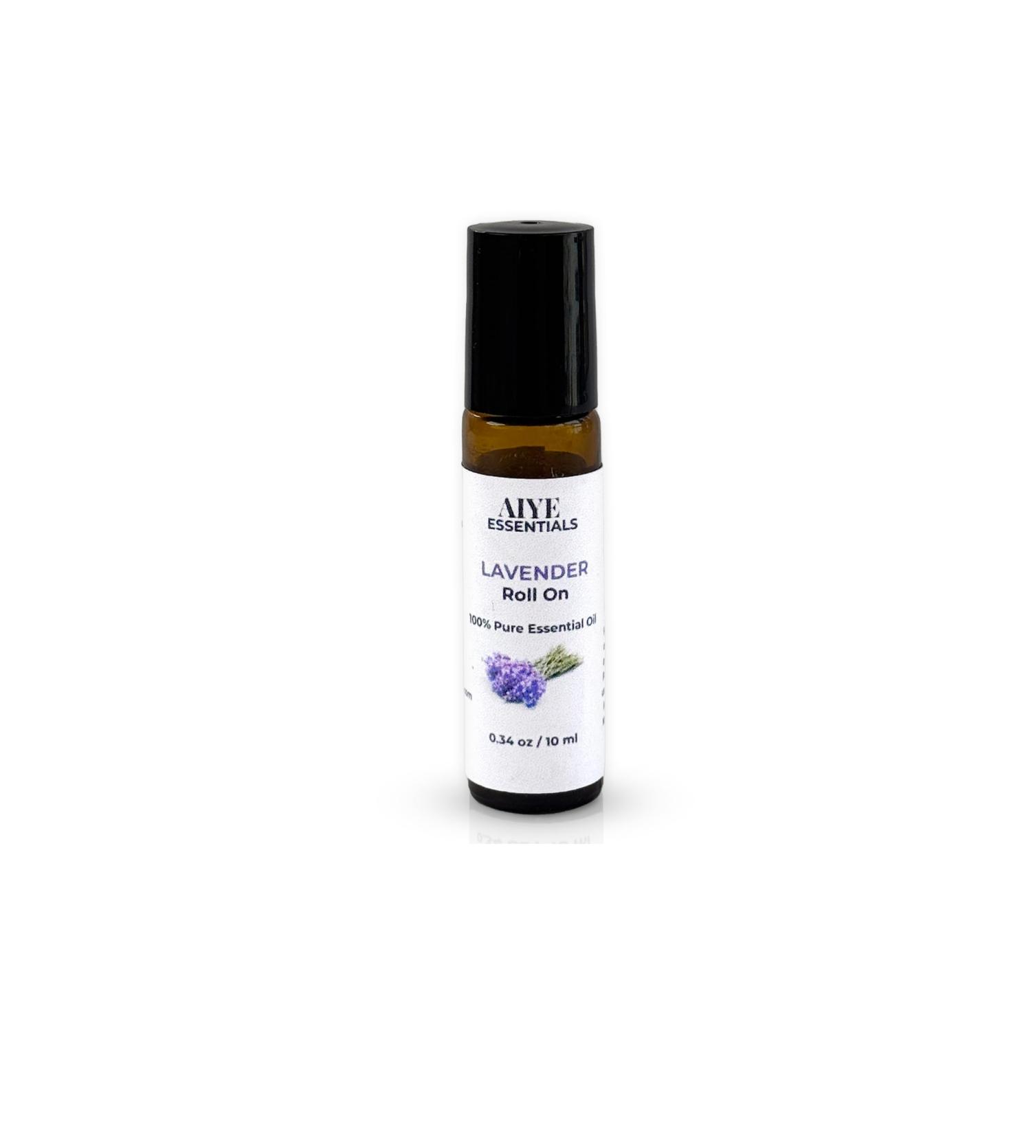 AIYE Essentials Pure Lavender Roll-On 100% Pure Essential Oil 0.34 oz Portable Wellness for Sleep and Relaxation with Easy Application - Buy Online on GoSupps.com
