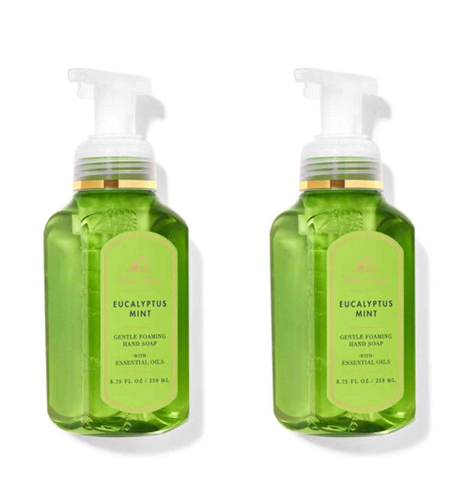 Bath and Body Works Eucalyptus Mint Gentle Foaming Hand Soap 8.75 Ounce (2-Pack) Eucalyptus Mint 8.75 Fl Oz (Pack of 2)