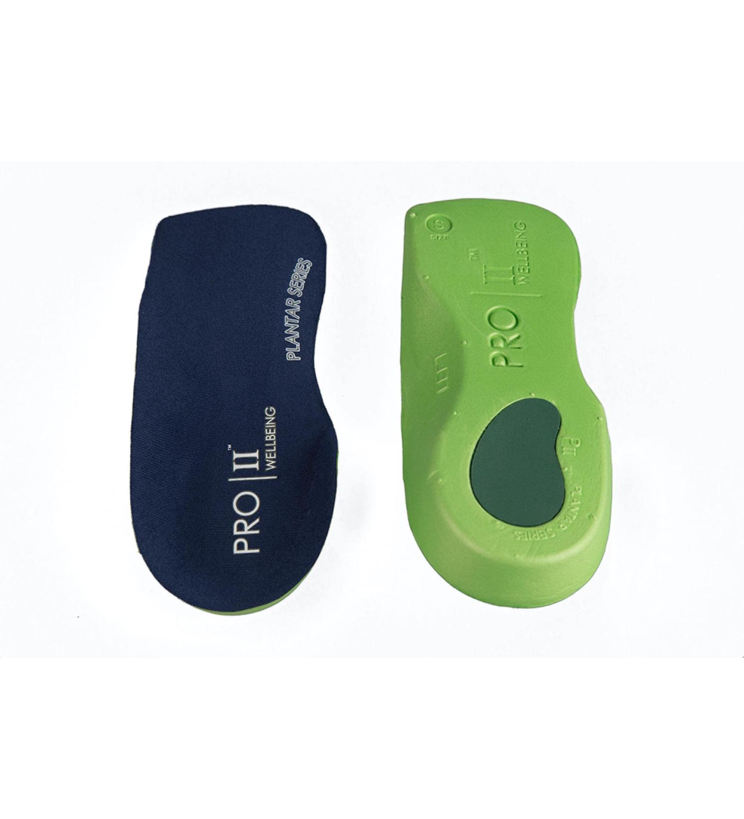 PRO 11 WELLBEING 3/4 Insoles for Plantar Fasciitis and Over-Pronation (7/8.5 UK Green) 7/8.5 UK Green