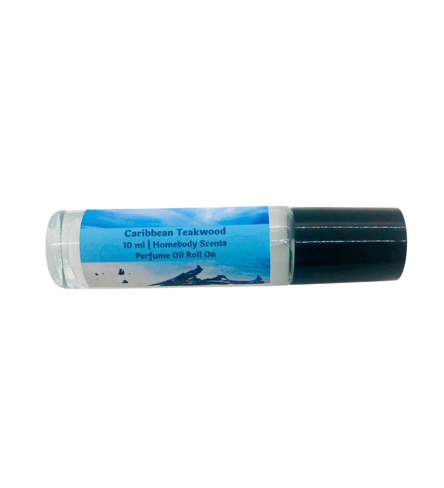 Caribbean Teakwood 10 ml Perfume Roll On Musk Perfume Woodsy Perfume Teakwood Perfume Cruelty Free Travel Size Perfume by Homebody Scents - Buy Online on GoSupps.com