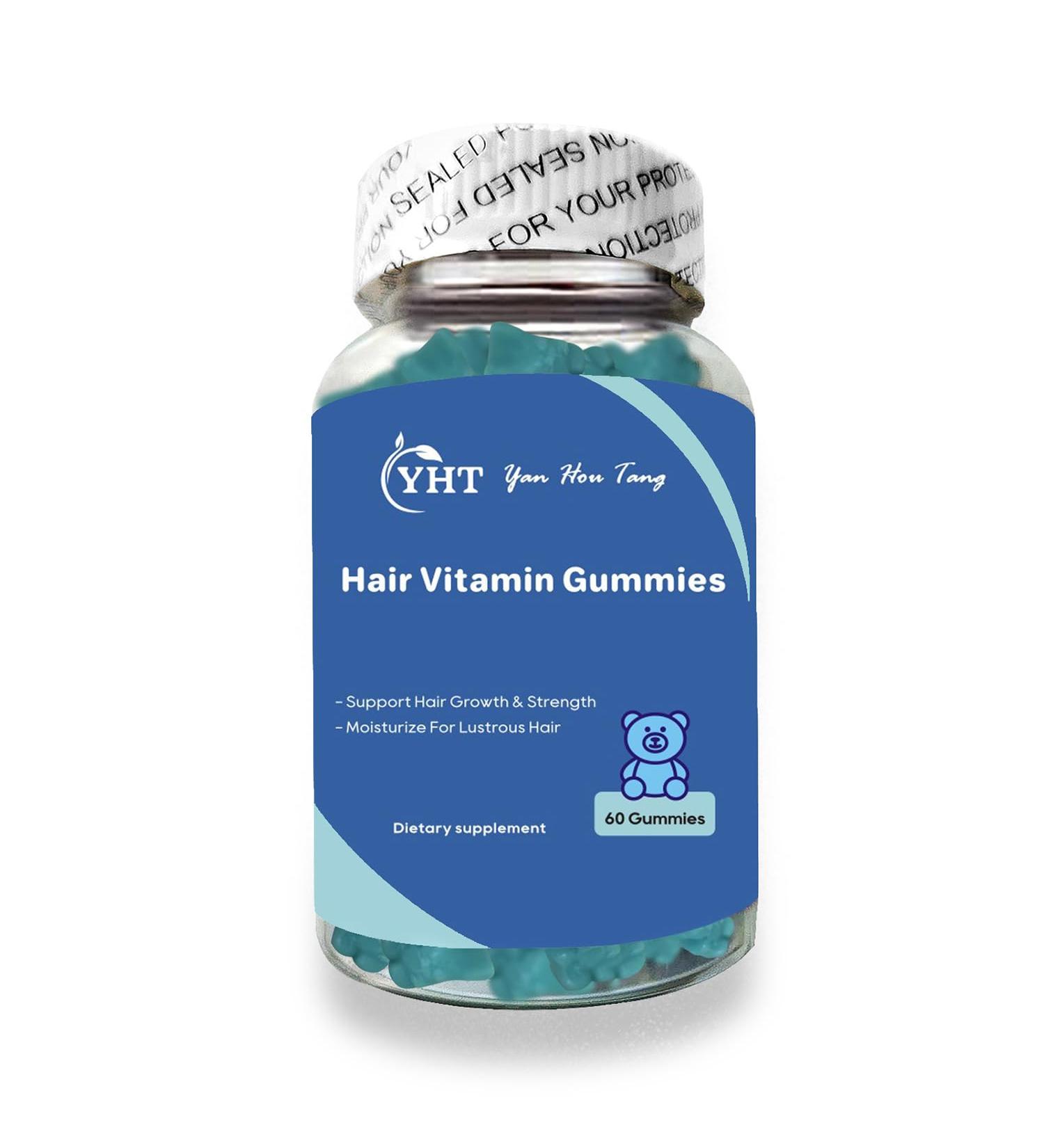 Eilin YHT Hair Growth Gummies Biotin 5000mg for Women Stronger Nails Healthy Skin Vitamin Supplement 60 Counts - Buy Online on GoSupps.com