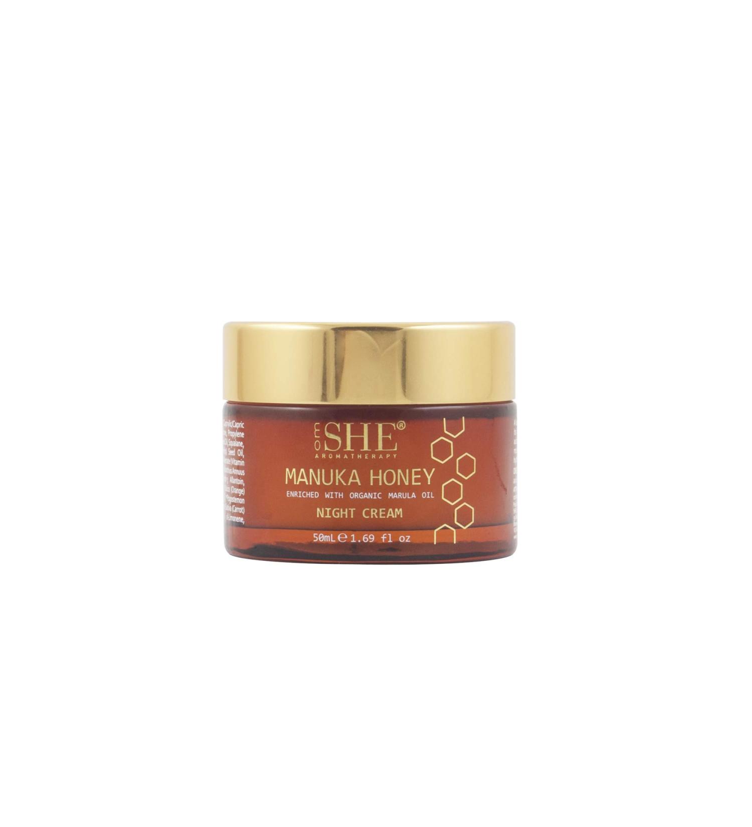 Om She Aromatherapy Manuka Honey Night Cream - Hydrating Skincare for Radiant Skin | International Shipping Available - Buy Online on GoSupps.com
