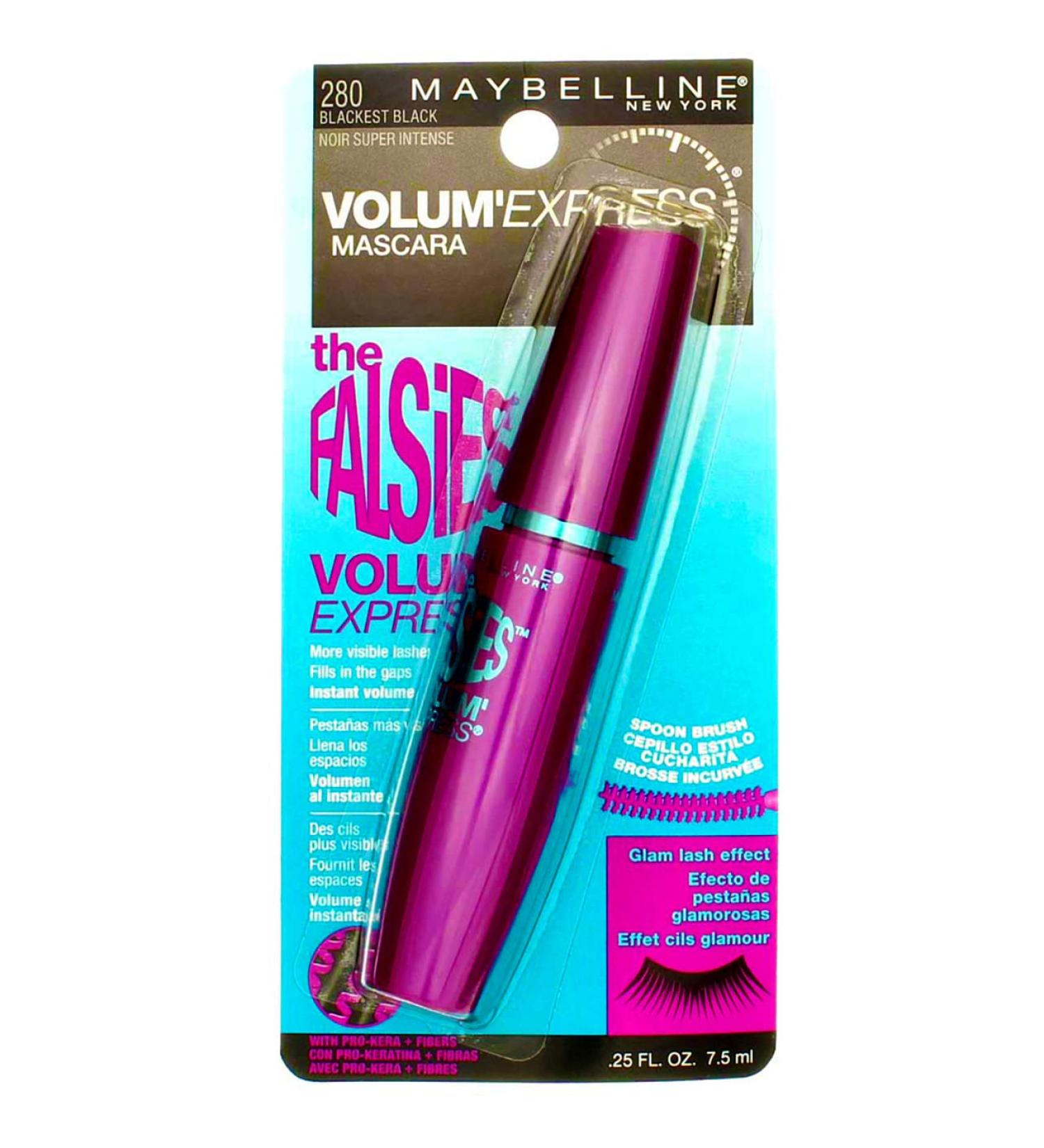 Maybelline New York Volum'Express The Falsies Washable Mascara Special Value Pack, Blackest Black 0.25 Fl Oz (Pack of 2) - Buy Online on GoSupps.com