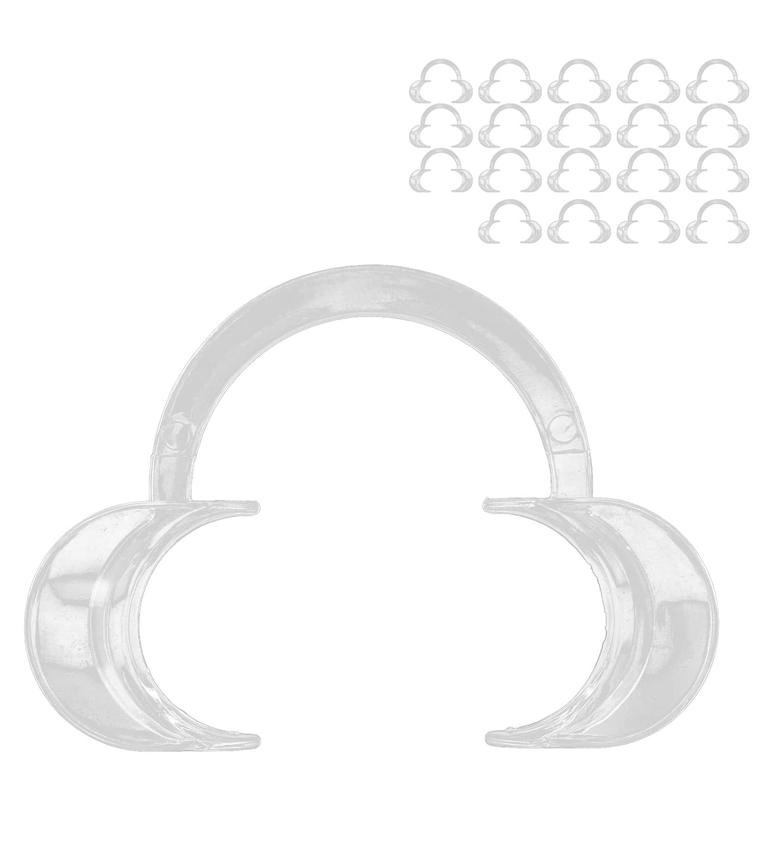 Disposable Cheek Retractor - Transparent C-Shaped Teeth Whitener Mouth Opener | 20 Pack - Buy Online on GoSupps.com