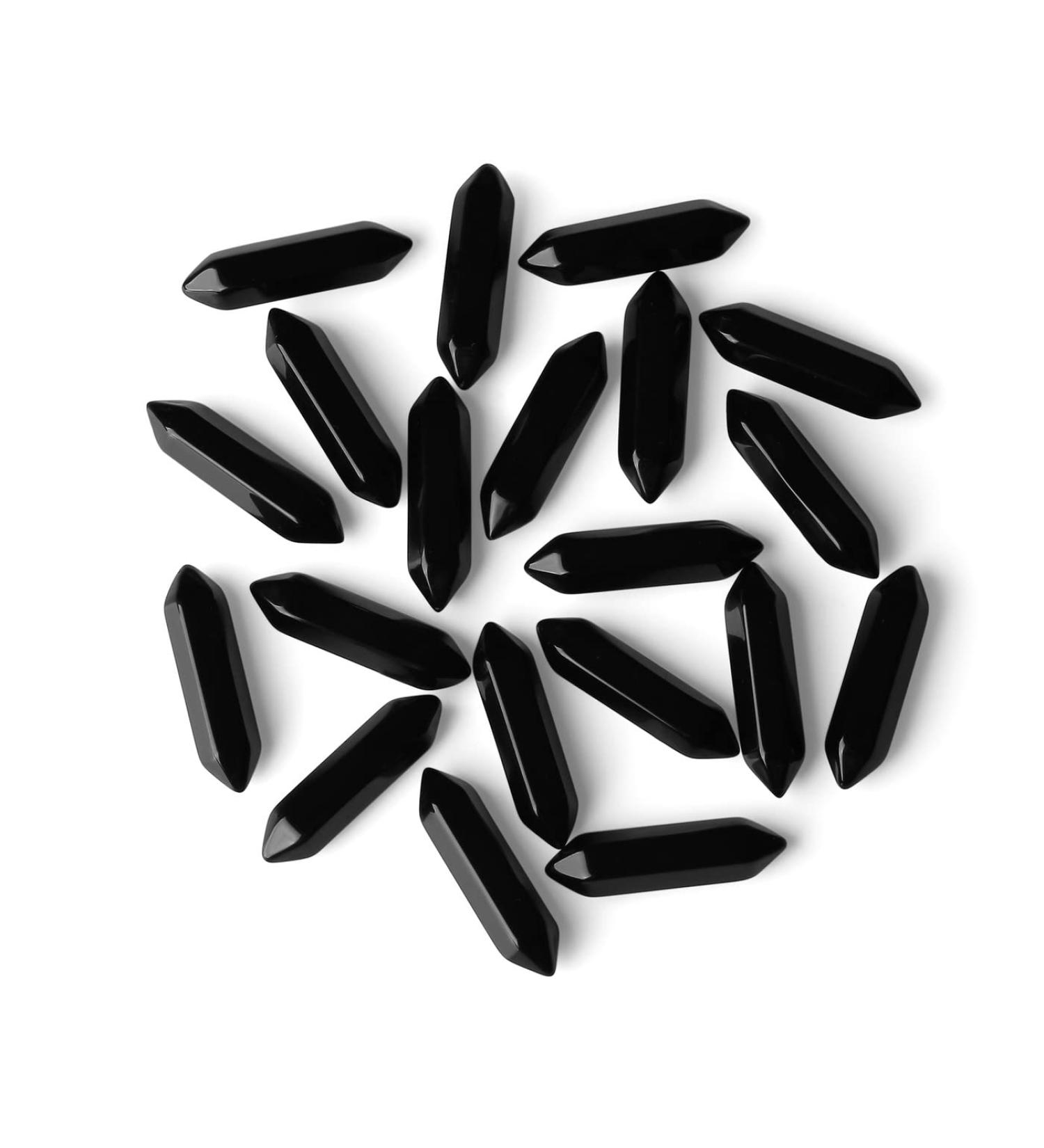 ZHIYUXI 10 Pcs Obsidian Crystal Points - Natural Quartz Gemstone Healing Crystals - Buy Online on GoSupps.com