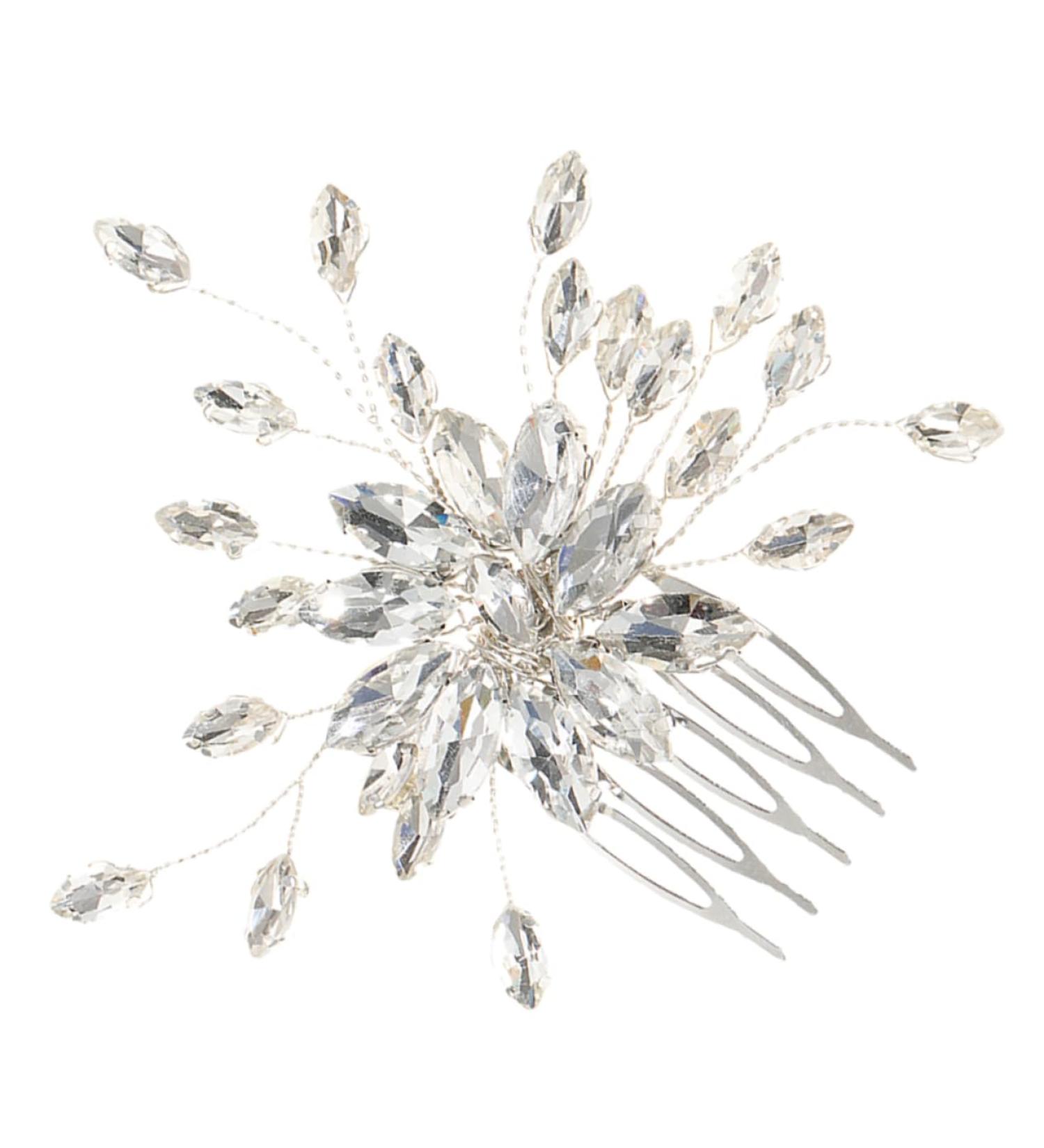 Ipetboom Bride Tiara Hair Comb Hair Accessories for Prom Rhinestone Hair Accessories Bridal Accessories Diamond Headpiece Tiara Wedding Hair Accessories Bride Headband Plastic Glass - Buy Online on GoSupps.com