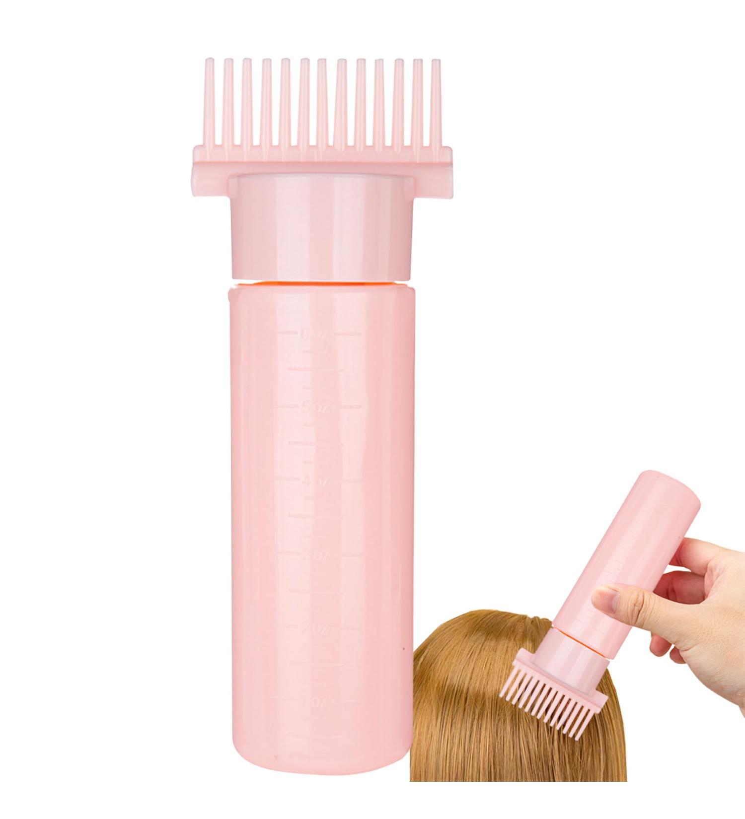 180ml Hair Oil Applicator Bottle Root Comb Applicator Bottle with Clear Scale 13 Oil Outlets Hair Root Comb Portable Hair Dye Bottle for Hair Care and Styling(Pink) Type1 - Buy Online on GoSupps.com