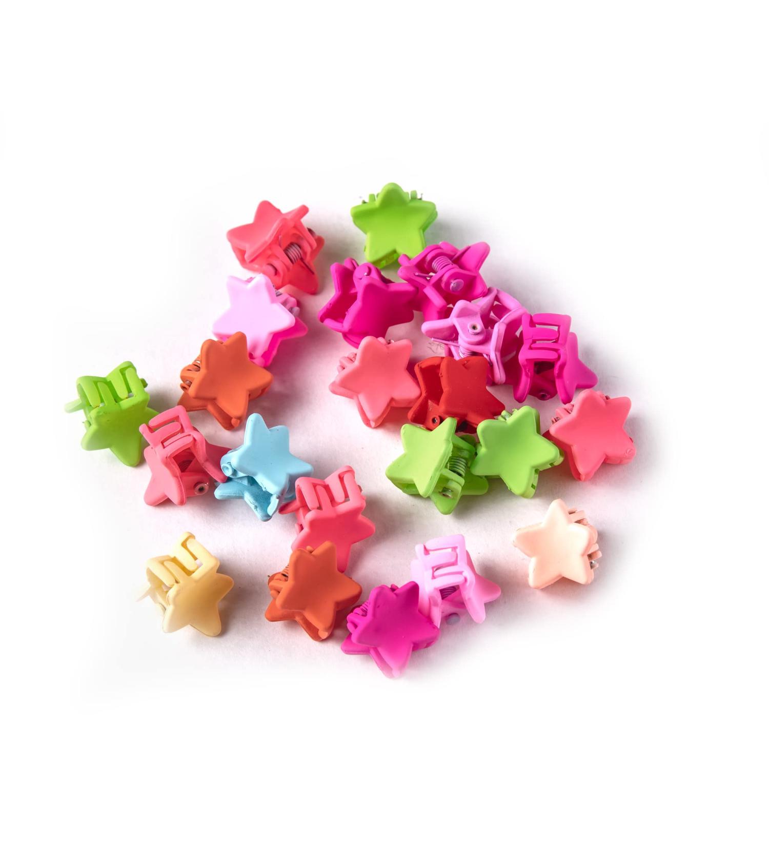 20 pack Butterfly Mini Hair Claw Clip Multi Colored jaw Hair Clips accessories for Women Girls and Kids (20 Star butterfly us)