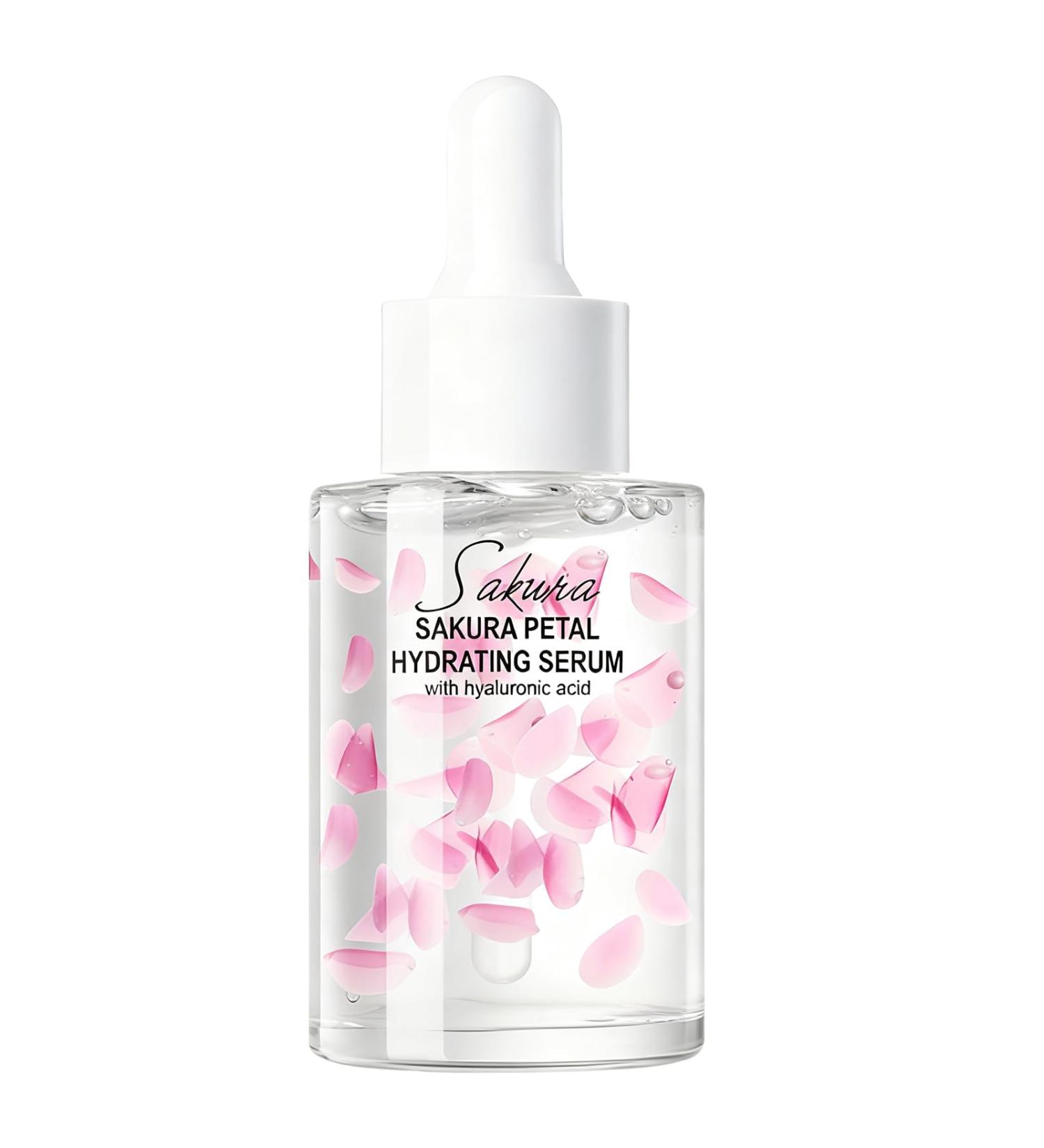 Cherry Blossom Facial Serum Anti-Aging & Wrinkle Firming Face Serum with Petal Soothing Skin Reduces Fine Lines Lightweight & Fast - Absorbing Moisturize & Plump Suitable for All Skin Types - Buy Online on GoSupps.com