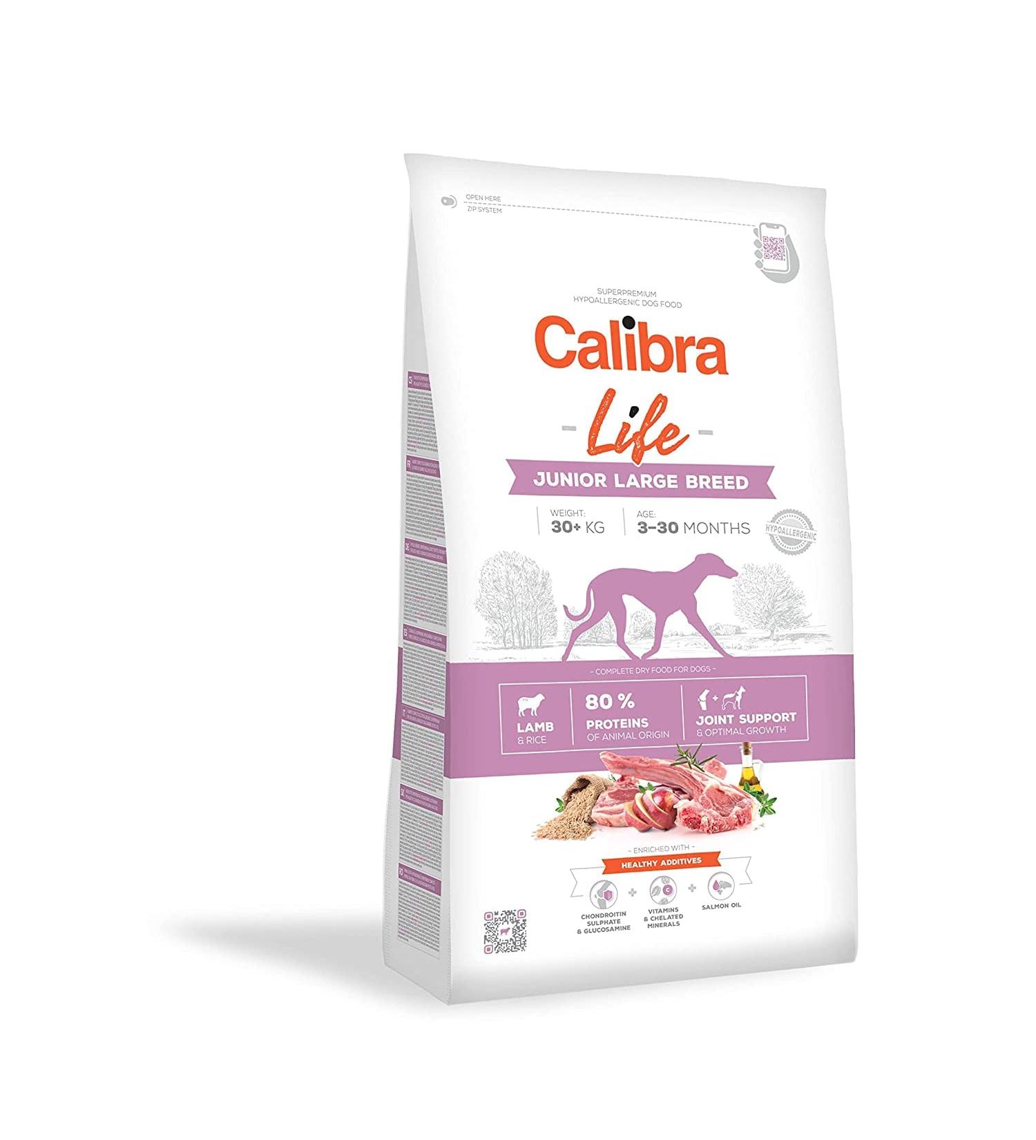 CALIBRA Dog Life Junior Large Breed Cordero 12KG