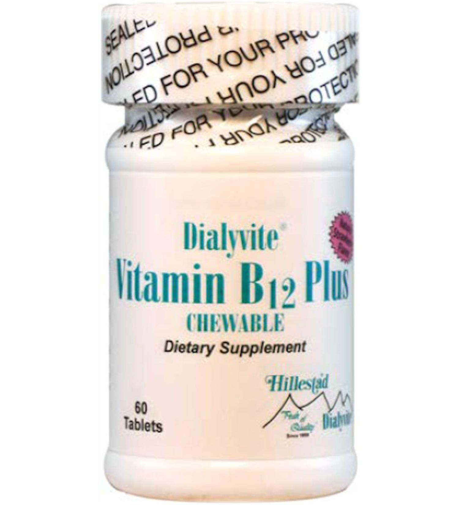 Dialyvite - Vitamin B12 Plus - Chewable - 60 Wafers - Buy Online on GoSupps.com