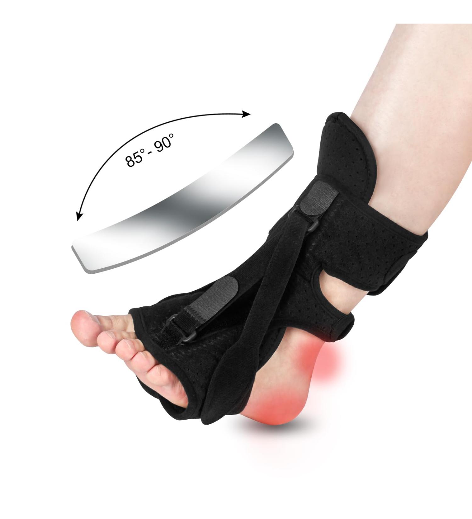 Fhmidic Night Splint for Plantar Fasciitis & Achilles Tendonitis Relief - Adjustable Brace for Women & Men | Comfortable Foot Drop Solution - Buy Online on GoSupps.com