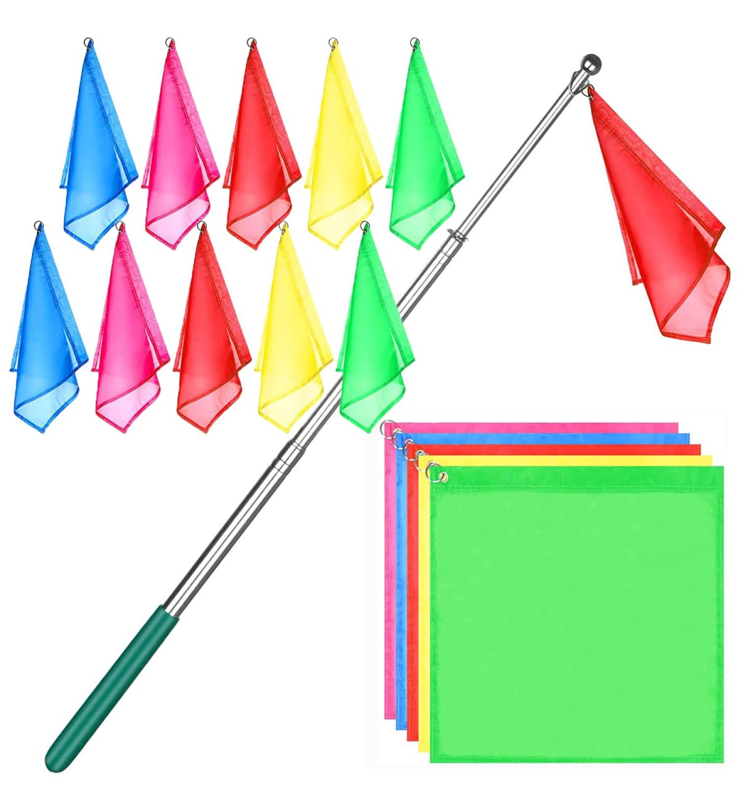 10Pcs Equestrian Training Flags Equestrian Training Equipment Equestrian Nylon Flags With Flagpole Training Flag Horsemanship Flag Horse Lunging Training Stick Animal Flag Training Stick - Buy Online on GoSupps.com
