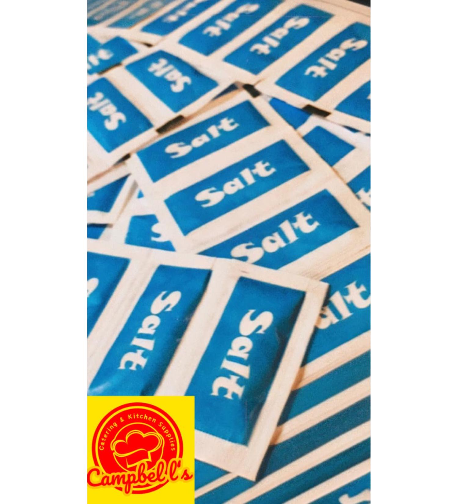 25 Individual Sachets of Salt by Campbell's Catering & Kitchen Supplies