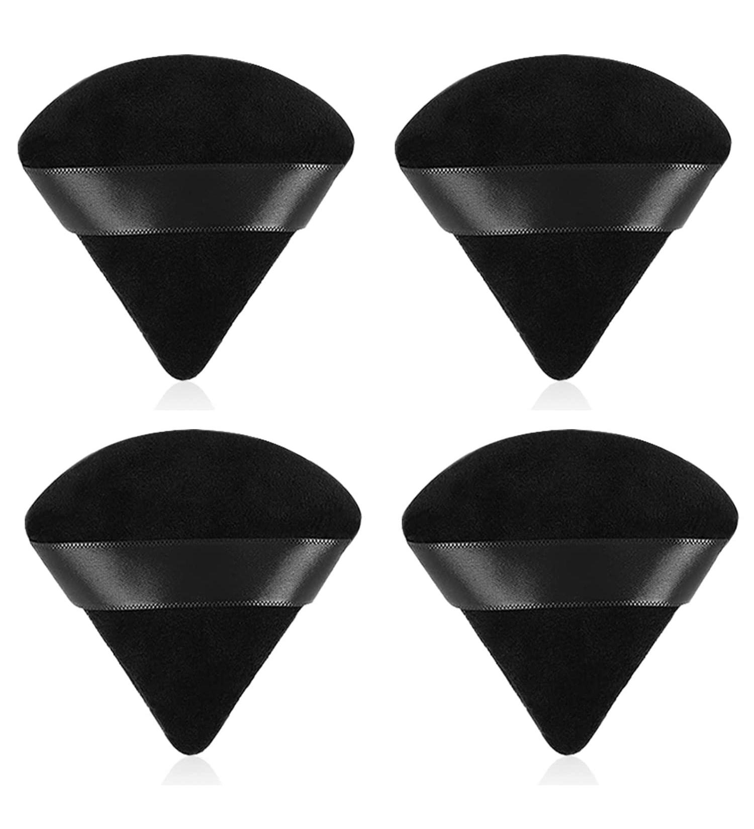 4-Piece Powder Puff Set | Triangle Makeup Sponges for Face & Body | Velour Setting Powder Puff for Loose Mineral Powder - Buy Online on GoSupps.com