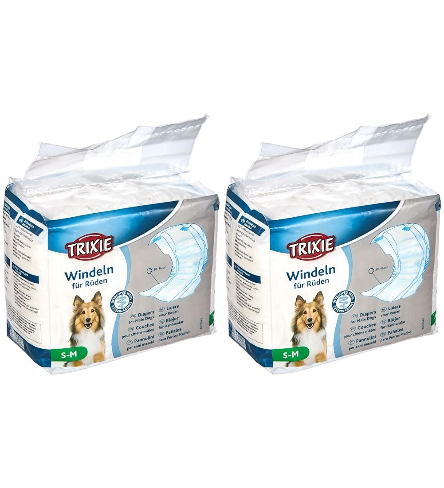 Buy Male Dog Diapers S-M (30-46 cm) - 12 Pcs Pack of 2 | International Shipping - Buy Online on GoSupps.com